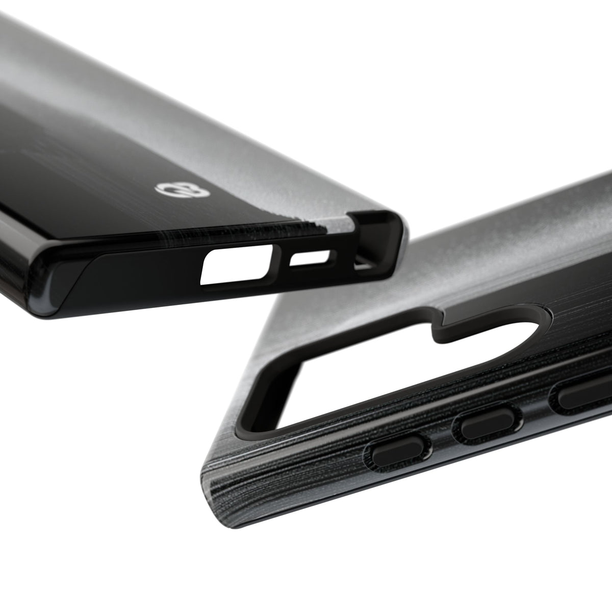 Black Tough Phone Case for Samsung - Brutalist Pixel Monolith