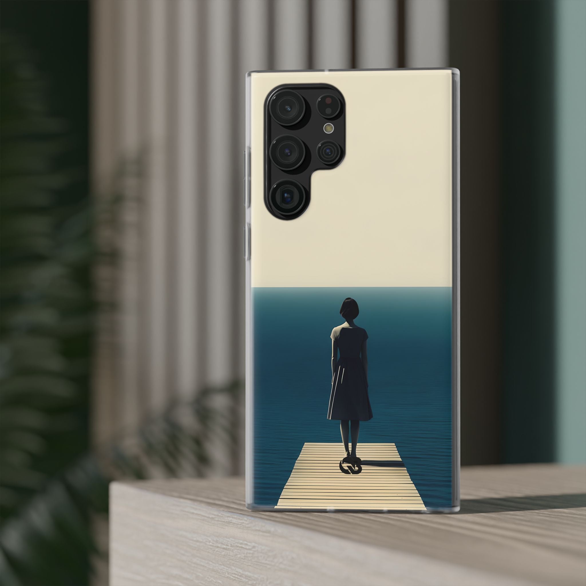 Solitary Blue Horizon · Soft Handyhülle für Samsung