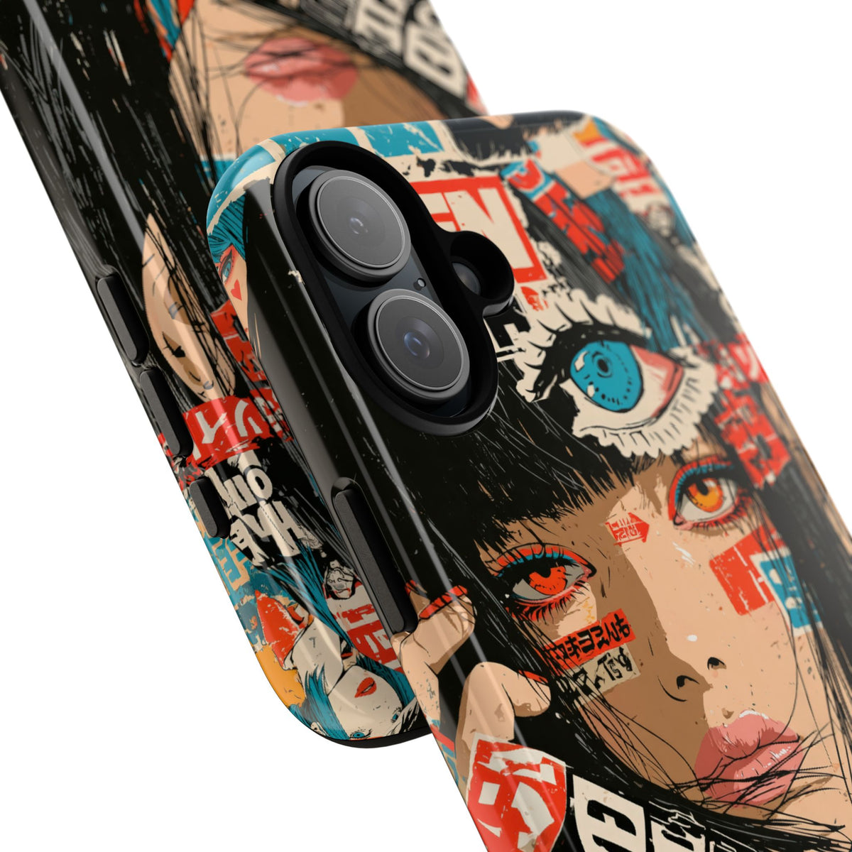 Shibuya Street Collage · Tough Phone Case for iPhone · Red