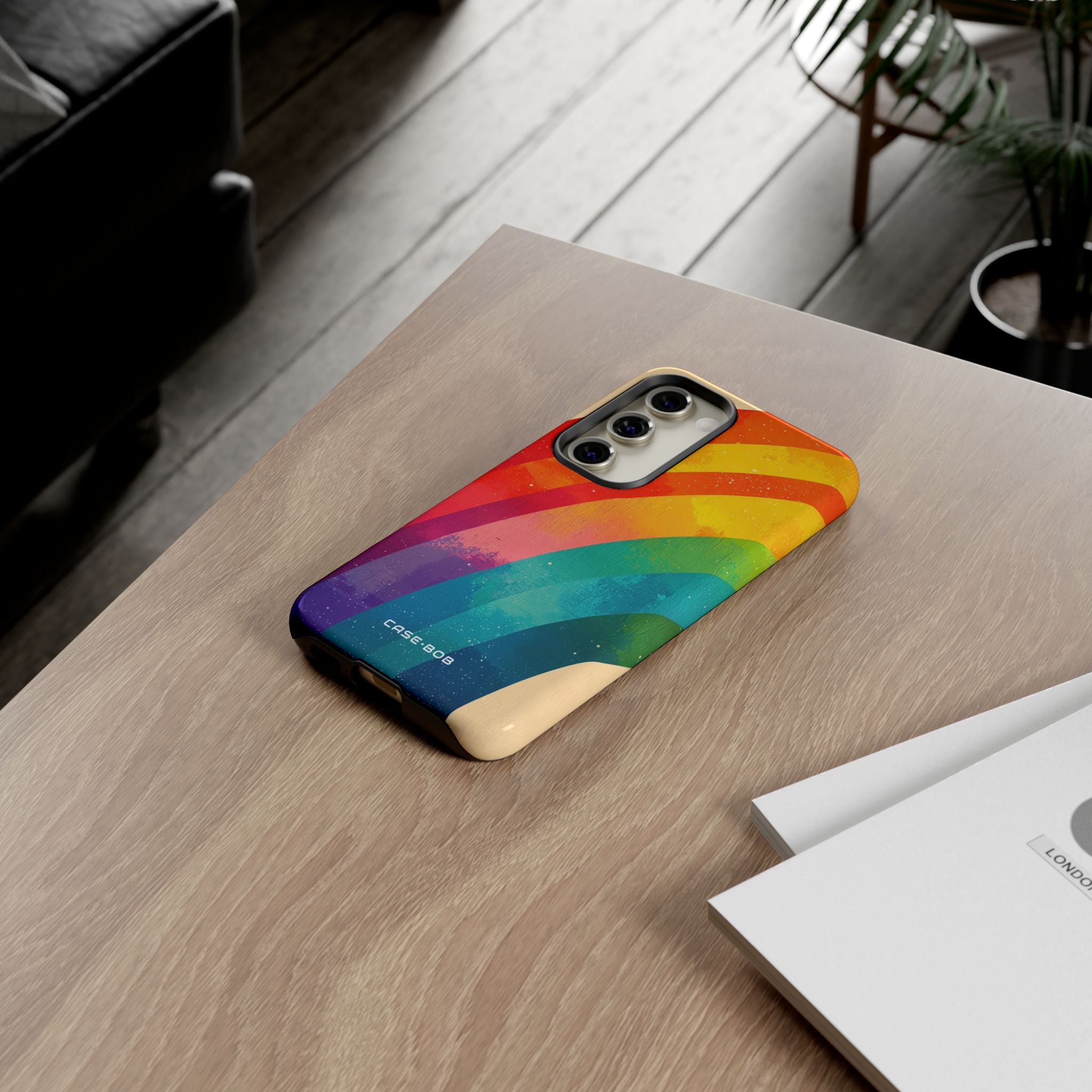 Textured Rainbow Arc Samsung S23 Case - Tough