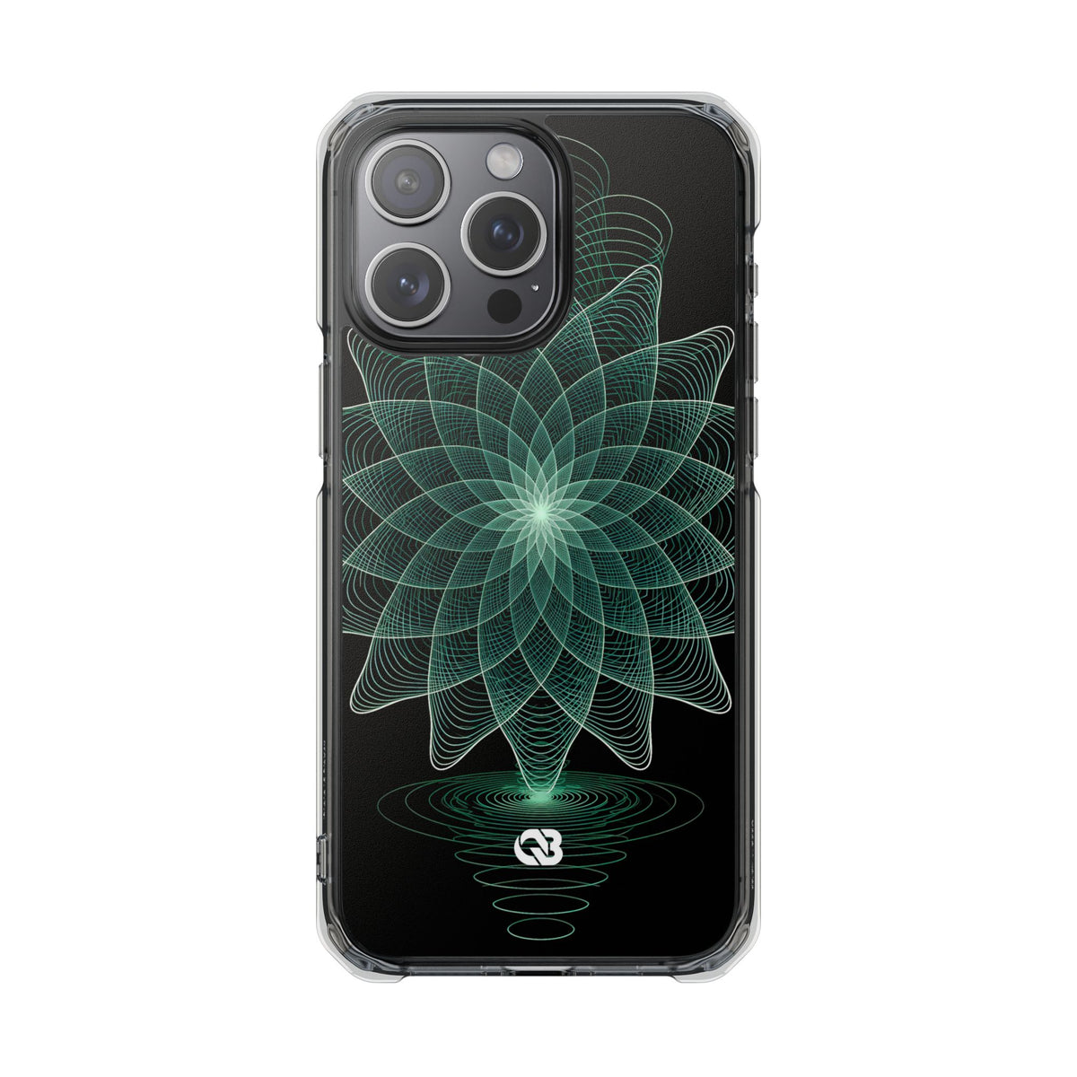 Verdant Harmonic Bloom · Impact Magnetic Phone Case for iPhone · Black