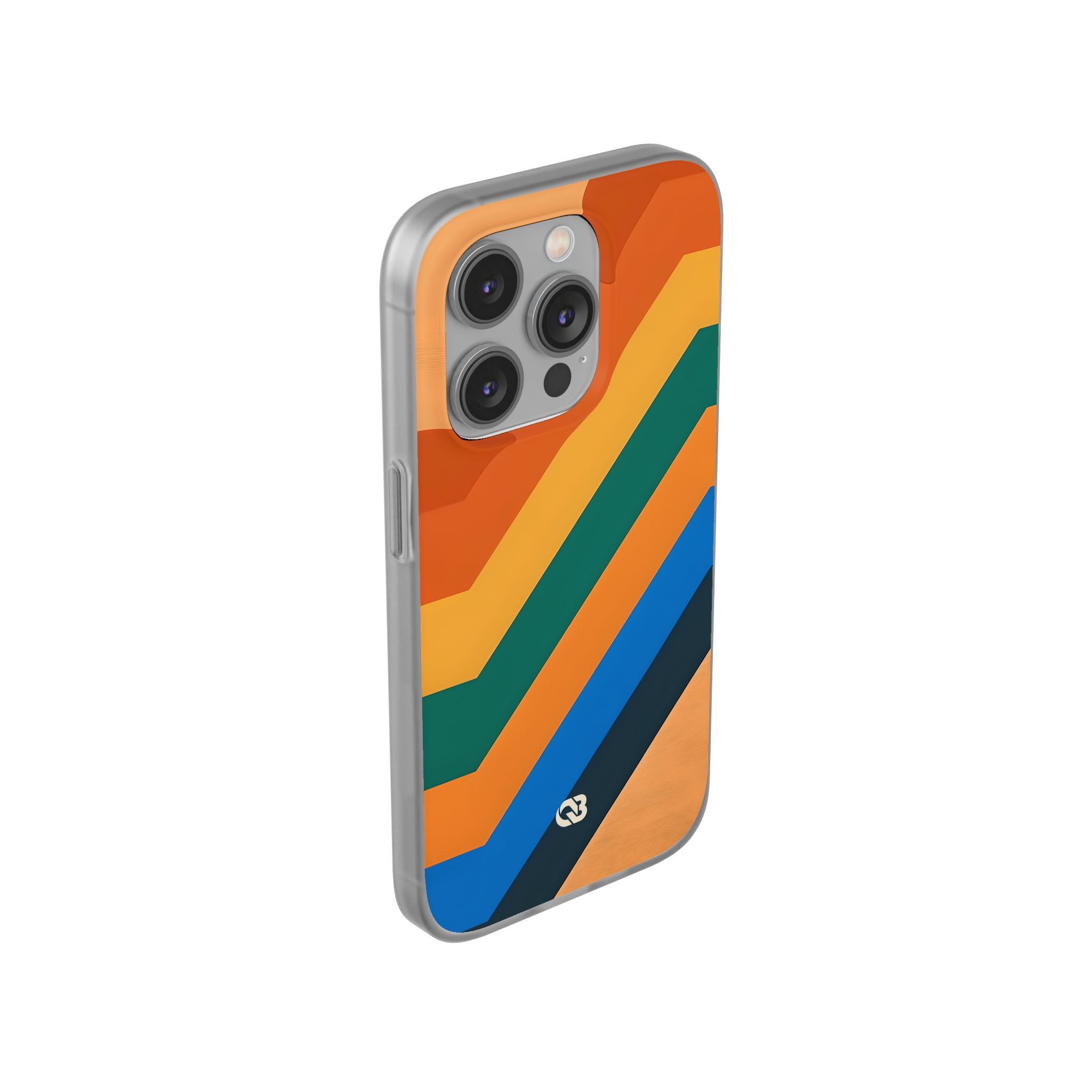 Retro Ridge Lines · Soft Phone Case for iPhone
