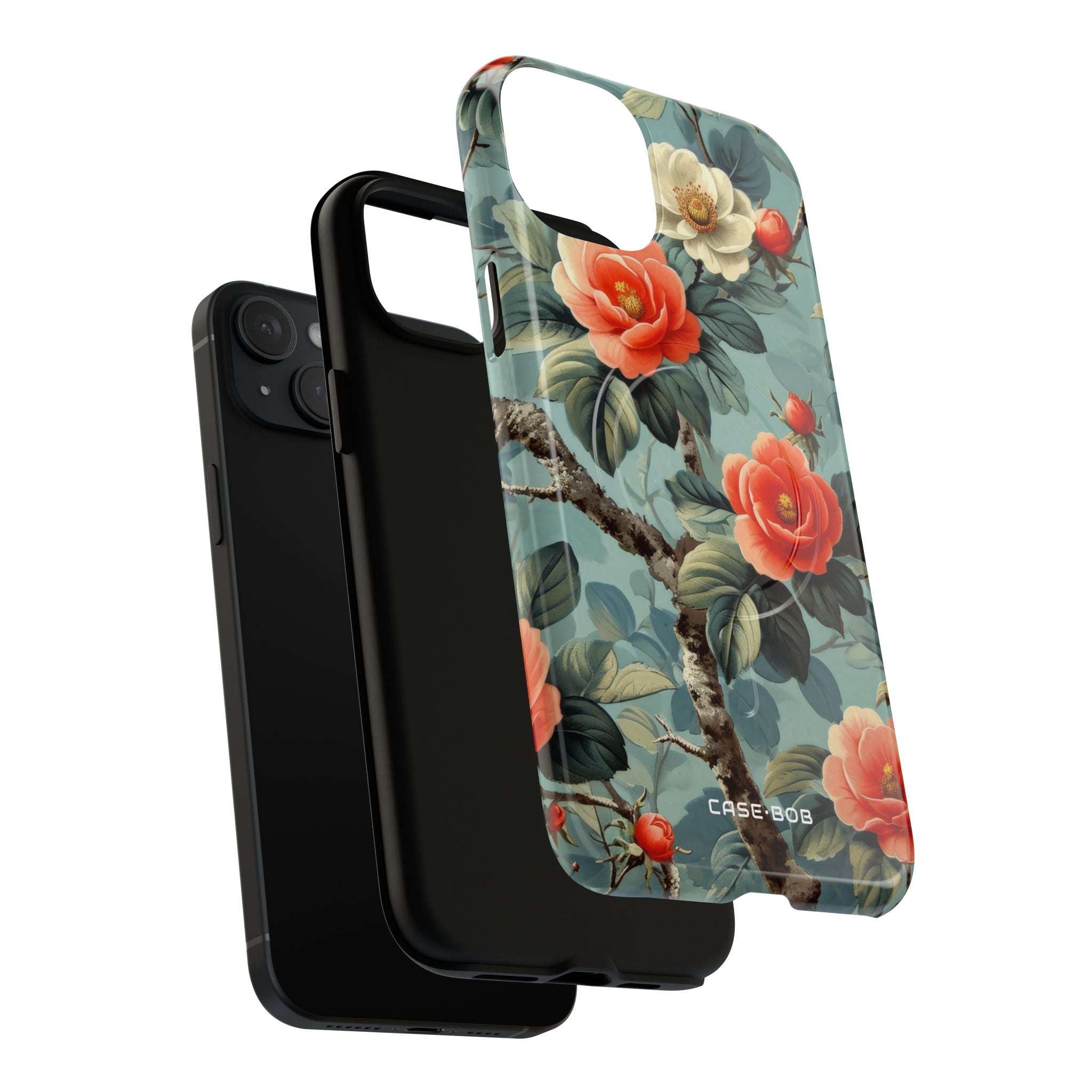 Coral Bloom iPhone 15 Plus hoesje - Tough+