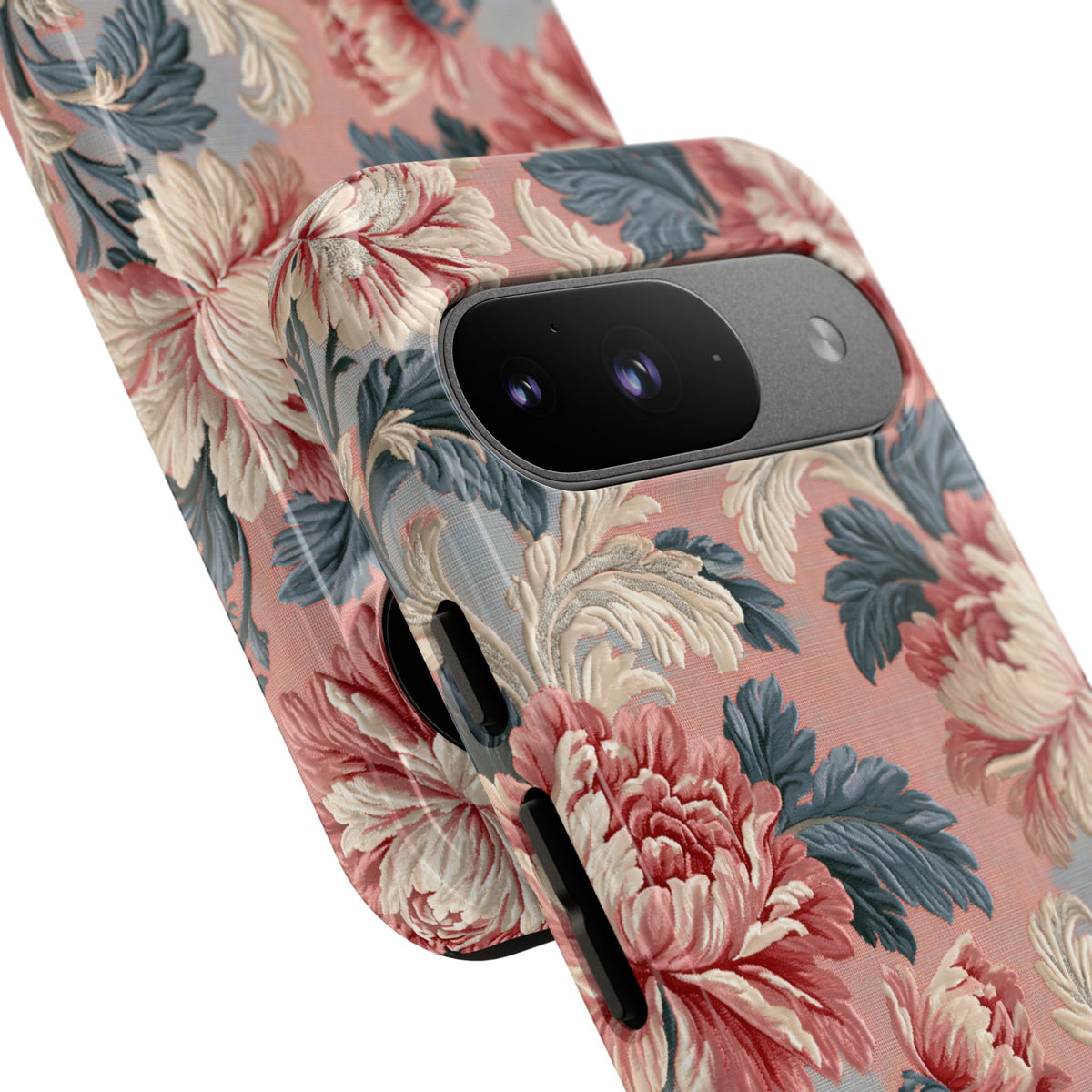 Blush Peony Jacquard · Tough Phone Case for Pixel · Pink