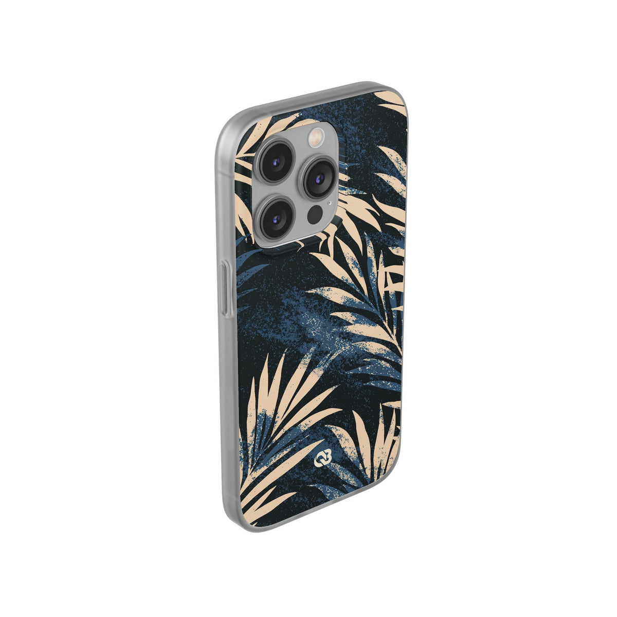 Blue Lite Phone Case for iPhone - Indigo Sandstone Palm