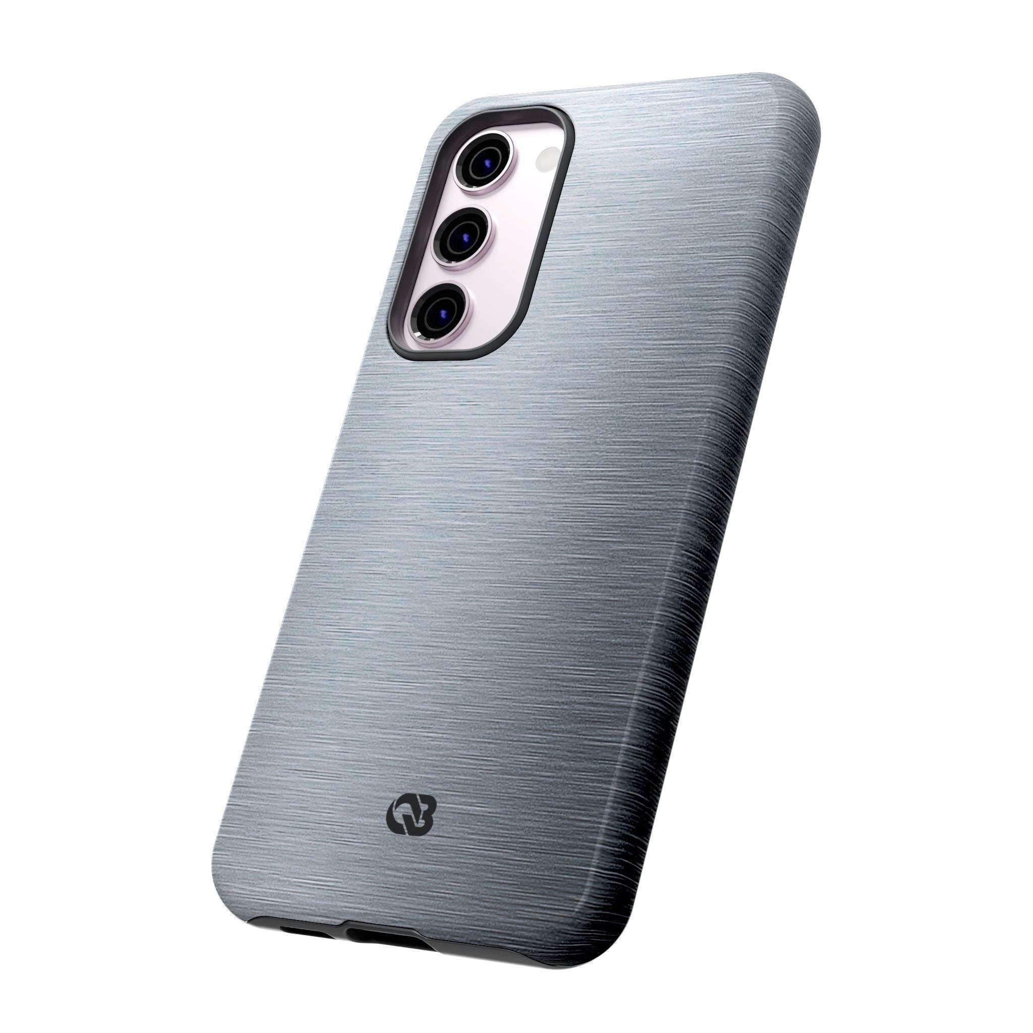 Silver Tough Phone Case for Samsung - Satin Chrome Grain
