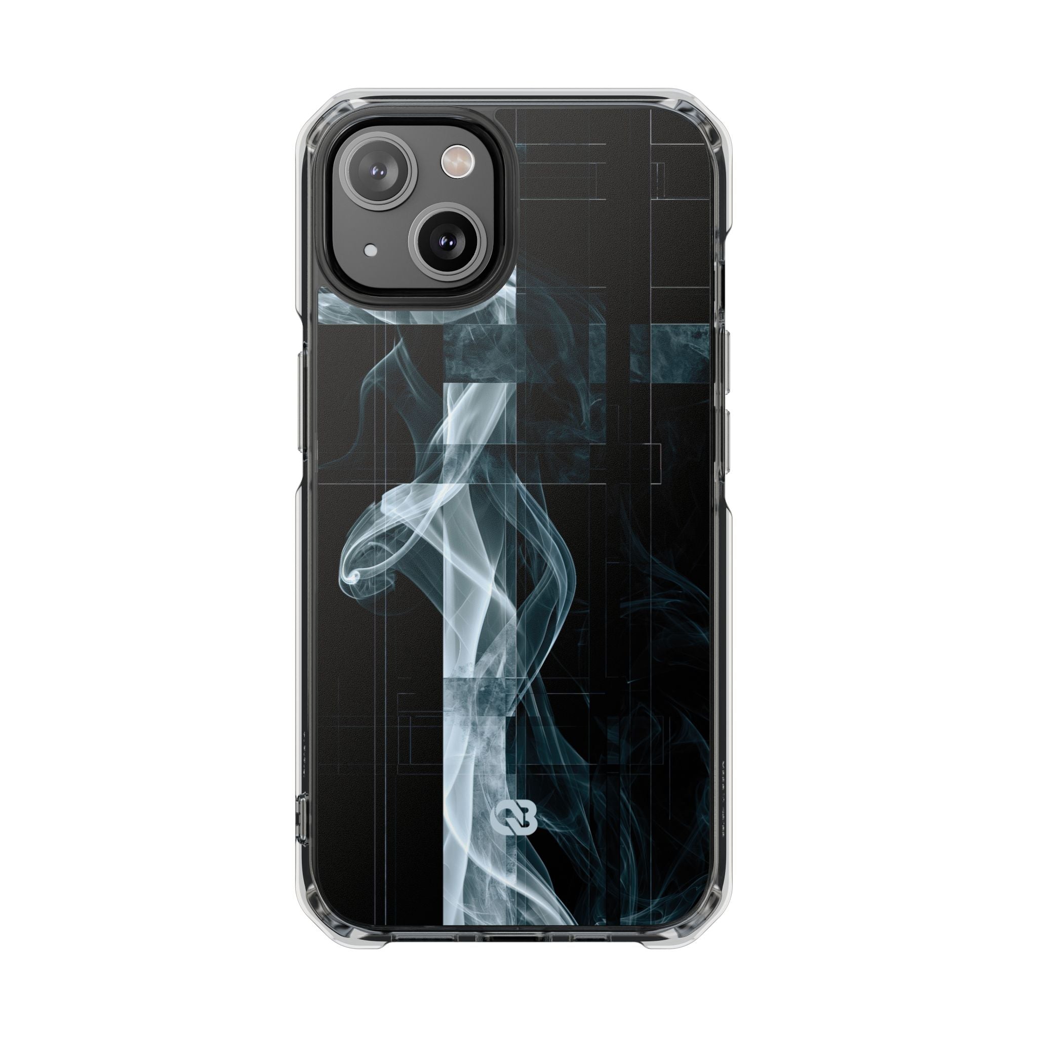 Black Impact MagSafe Phone Case for iPhone - Arctic Vapor Grid