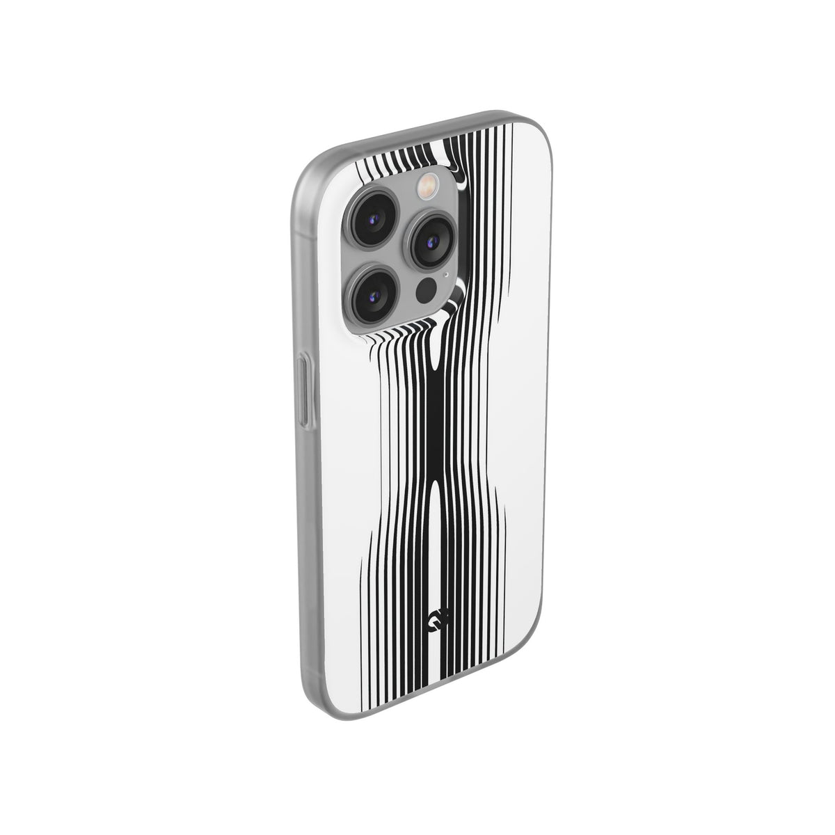 White Lite Phone Case for iPhone - Kinetic Mono Distortion
