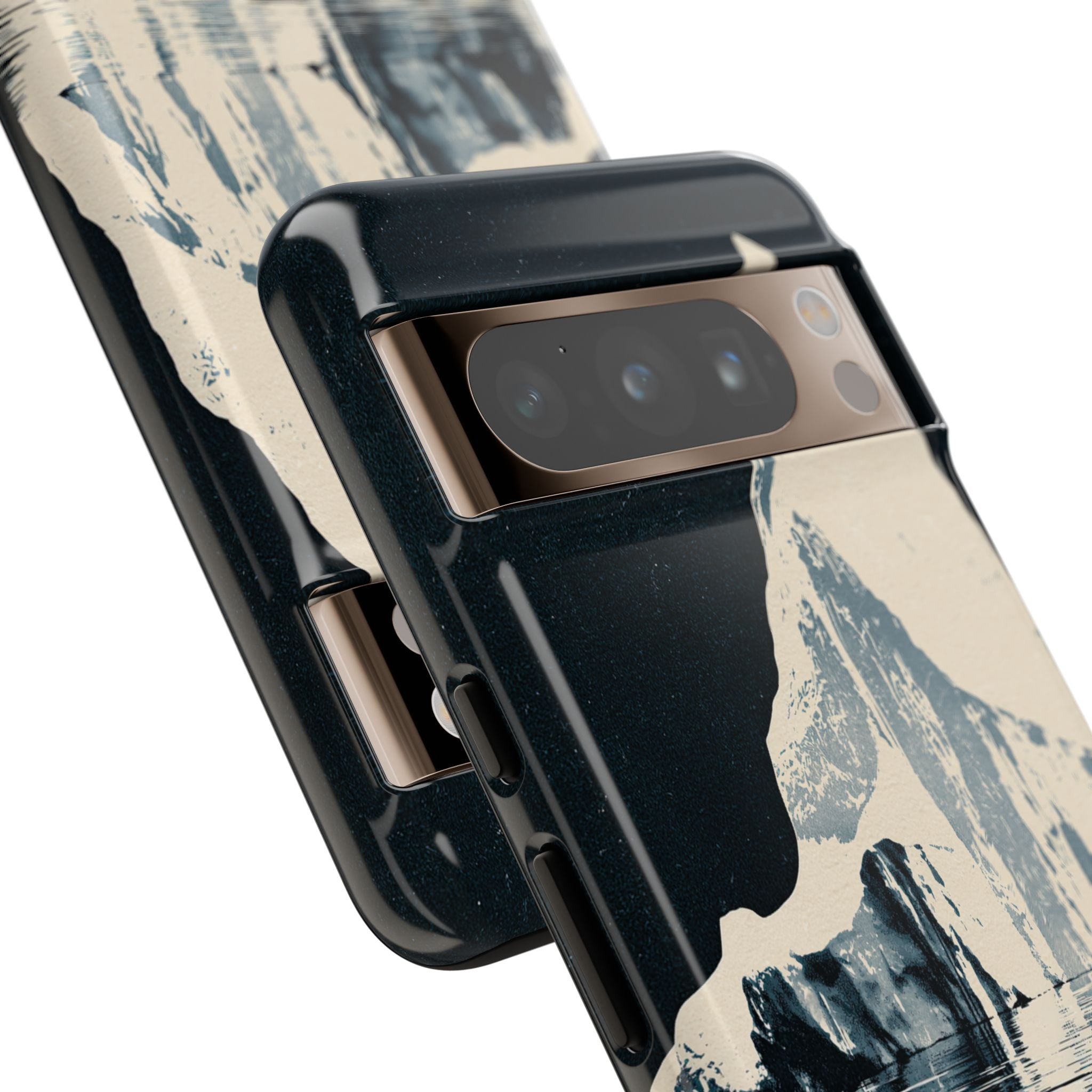 Blue Tough Phone Case for Google Pixel - Frozen Navy Monolith