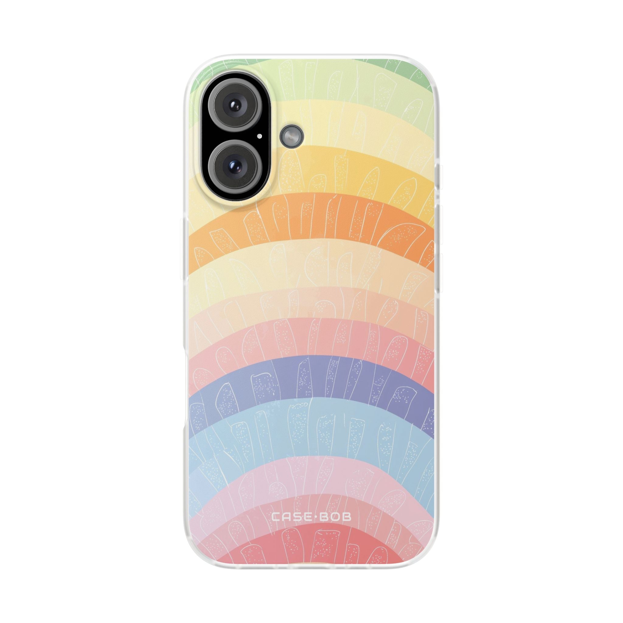 Pastel Regenboog Bandjes iPhone 16 Case - Soft