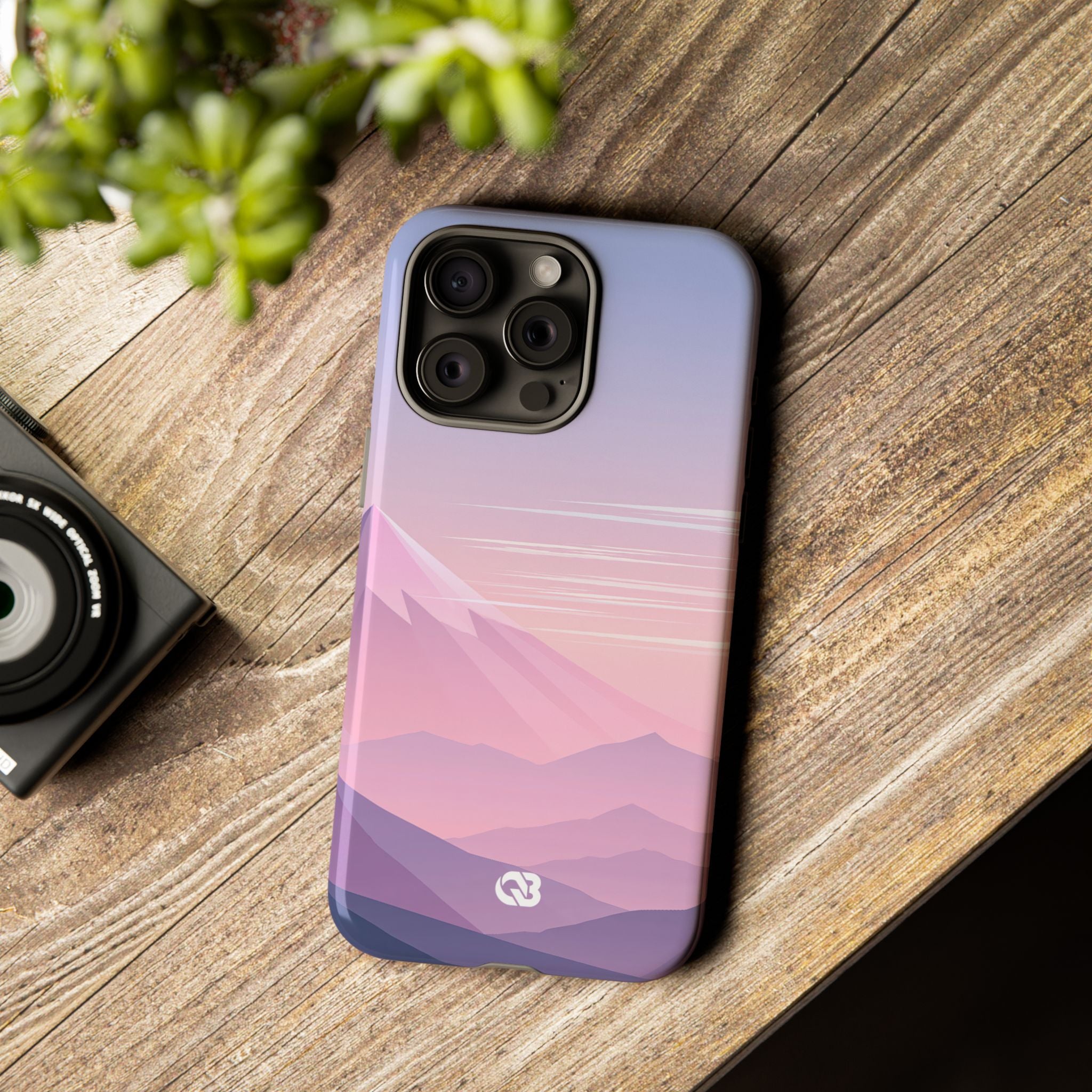 Purple Tough Phone Case for iPhone - Lavender Alpine Dawn