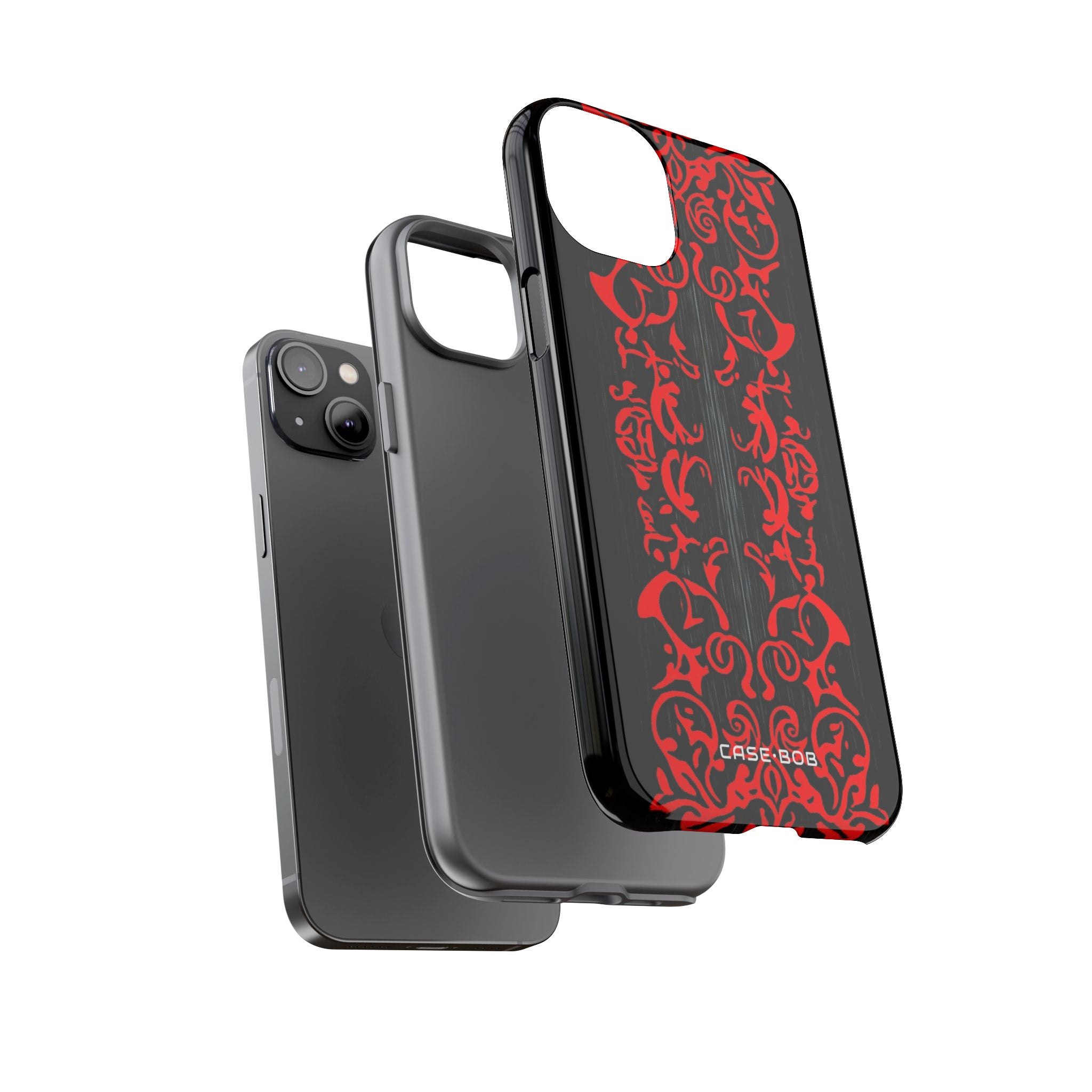 Crimson Spiral iPhone 14 Plus Case - Tough