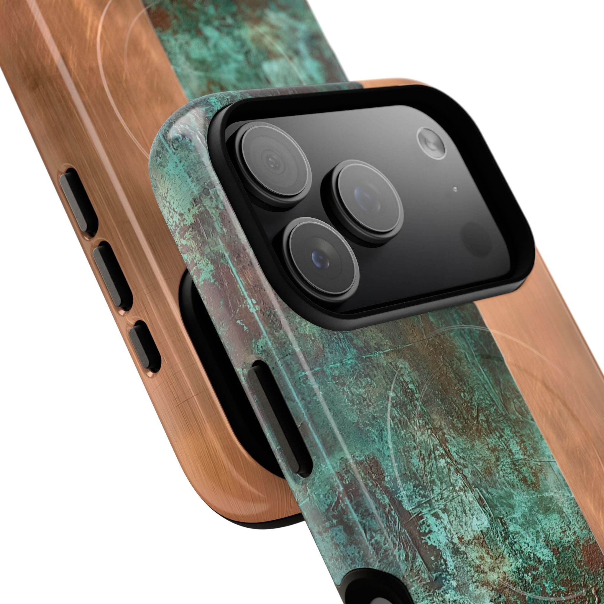 Teal Tough 2.0 Magsafe Phone Case for iPhone - Verdigris Copper Slab