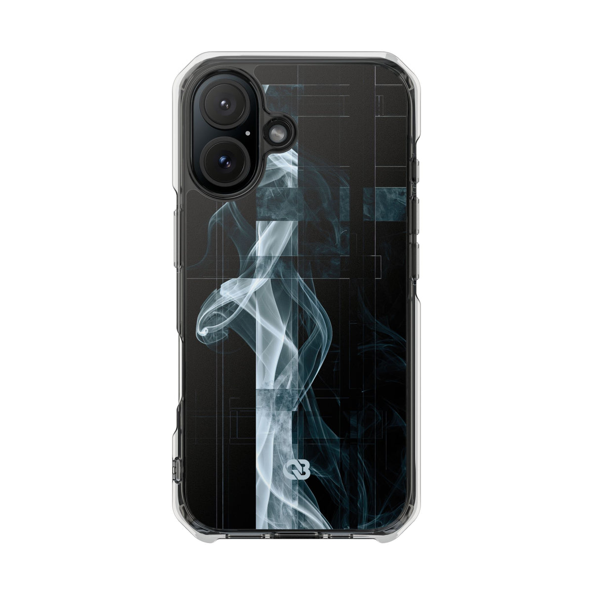 Black Impact MagSafe Phone Case for iPhone - Arctic Vapor Grid