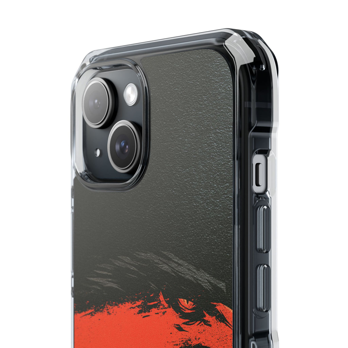 Crimson Raptor Noir · Clear Impact Magnetic Phone Case for iPhone · Black
