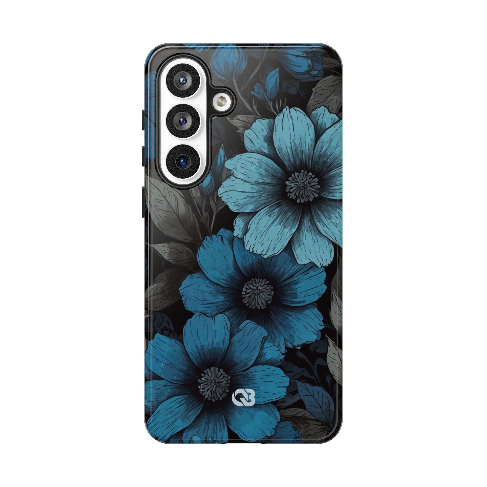 Obsidian Blue Petals · Tough Handyhülle für Samsung