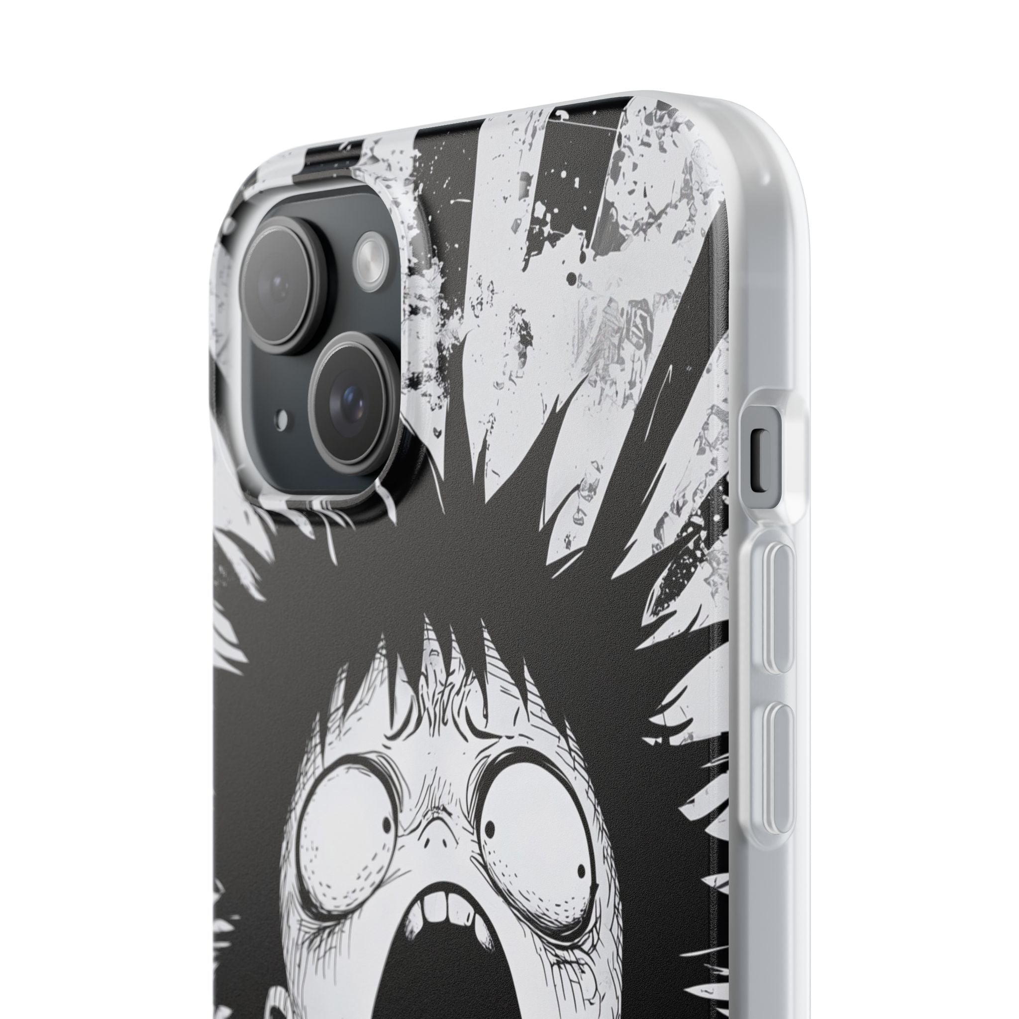 Chaotic Monochrome Scream · Soft Case na iPhone