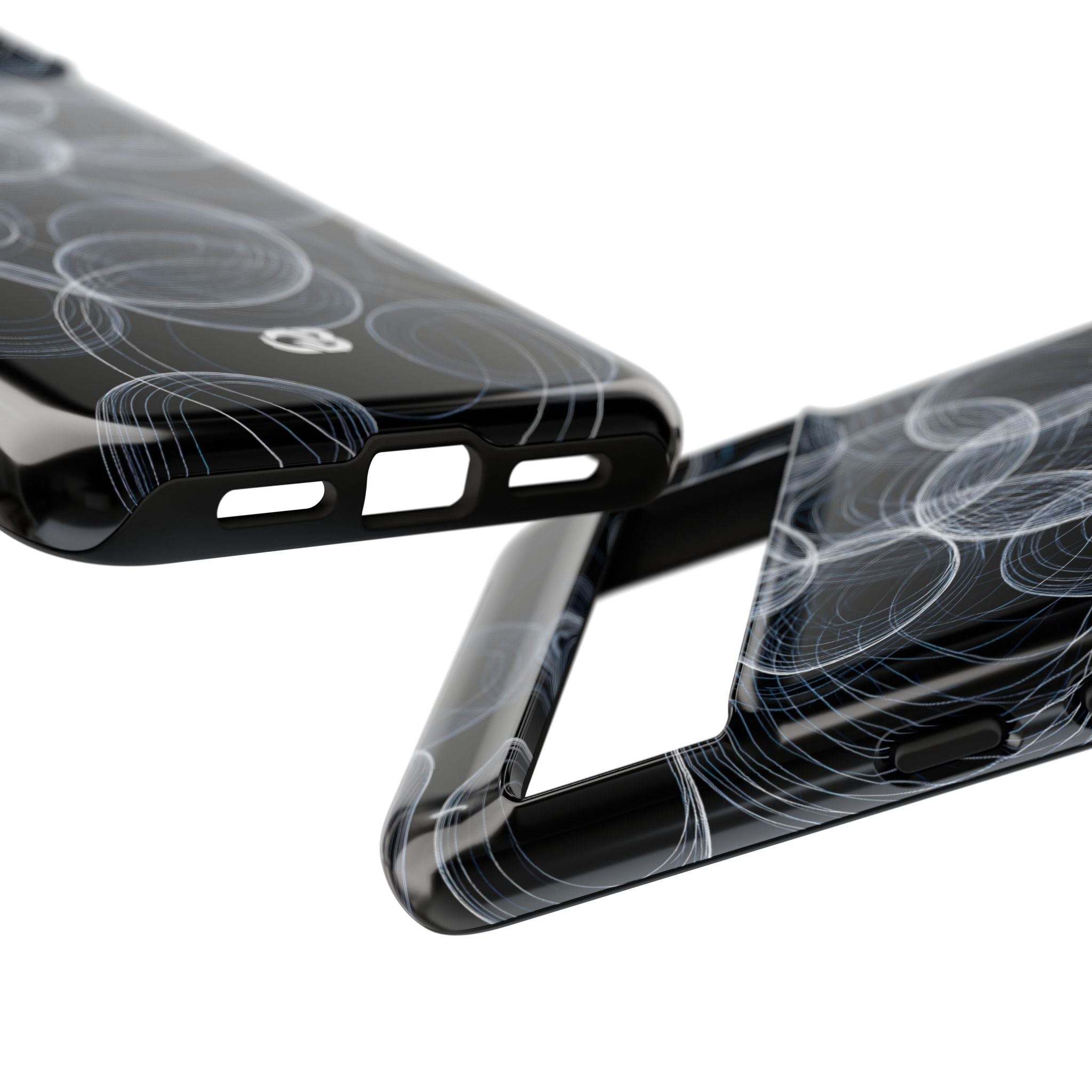 Black Tough Phone Case for Google Pixel - Frosted Ring Matrix