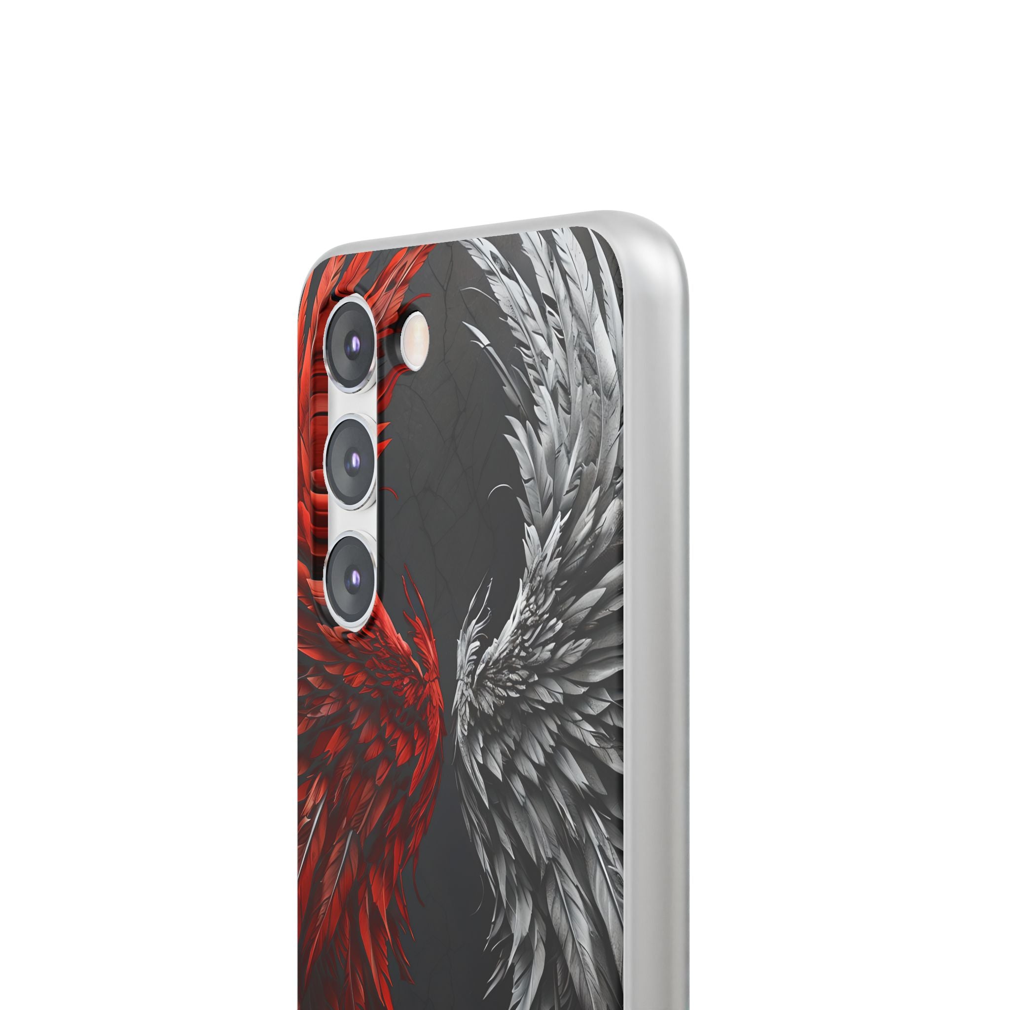 Split Crimson Wing · Soft Phone Case for Samsung