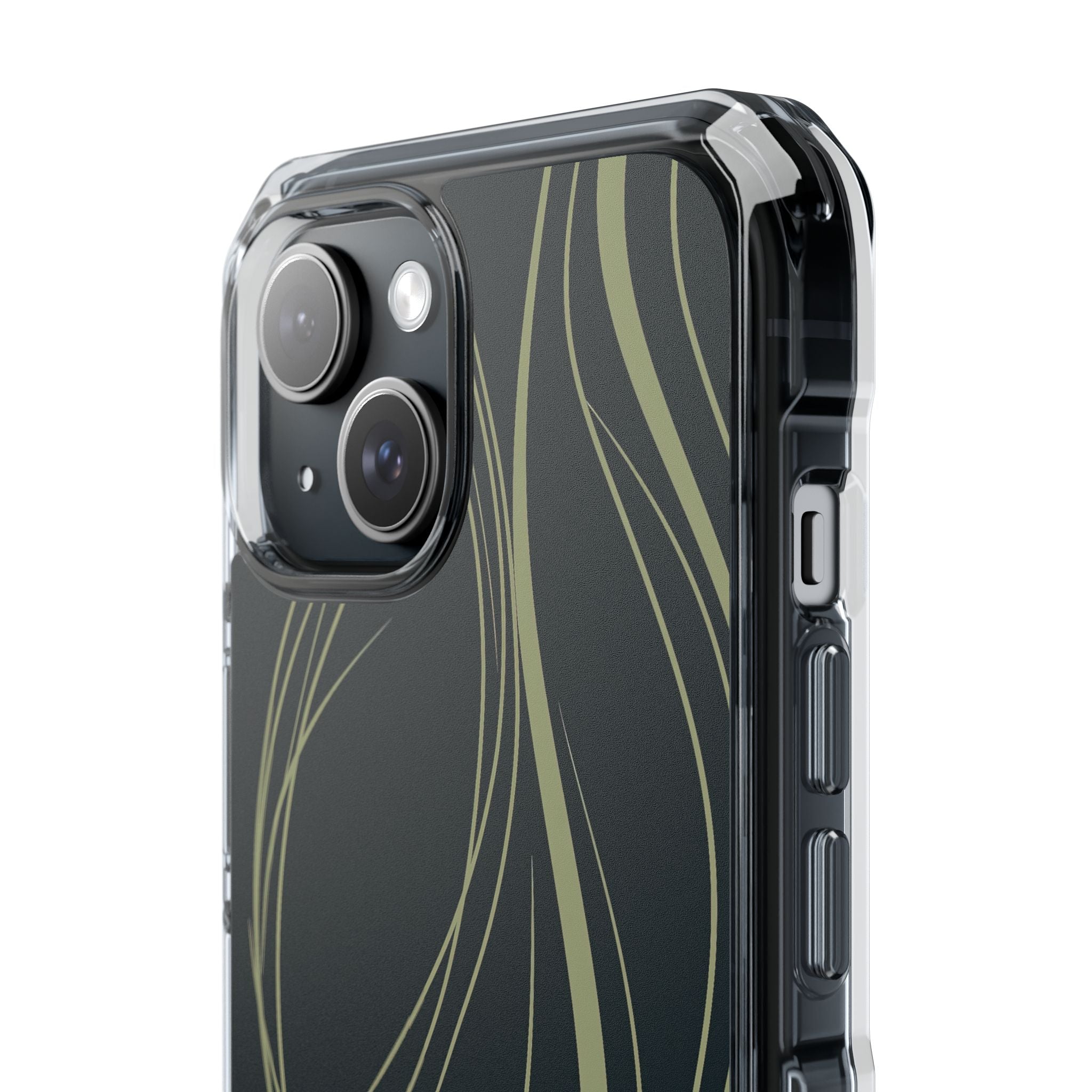 Green Impact MagSafe Phone Case for iPhone - Obsidian Sage Flow