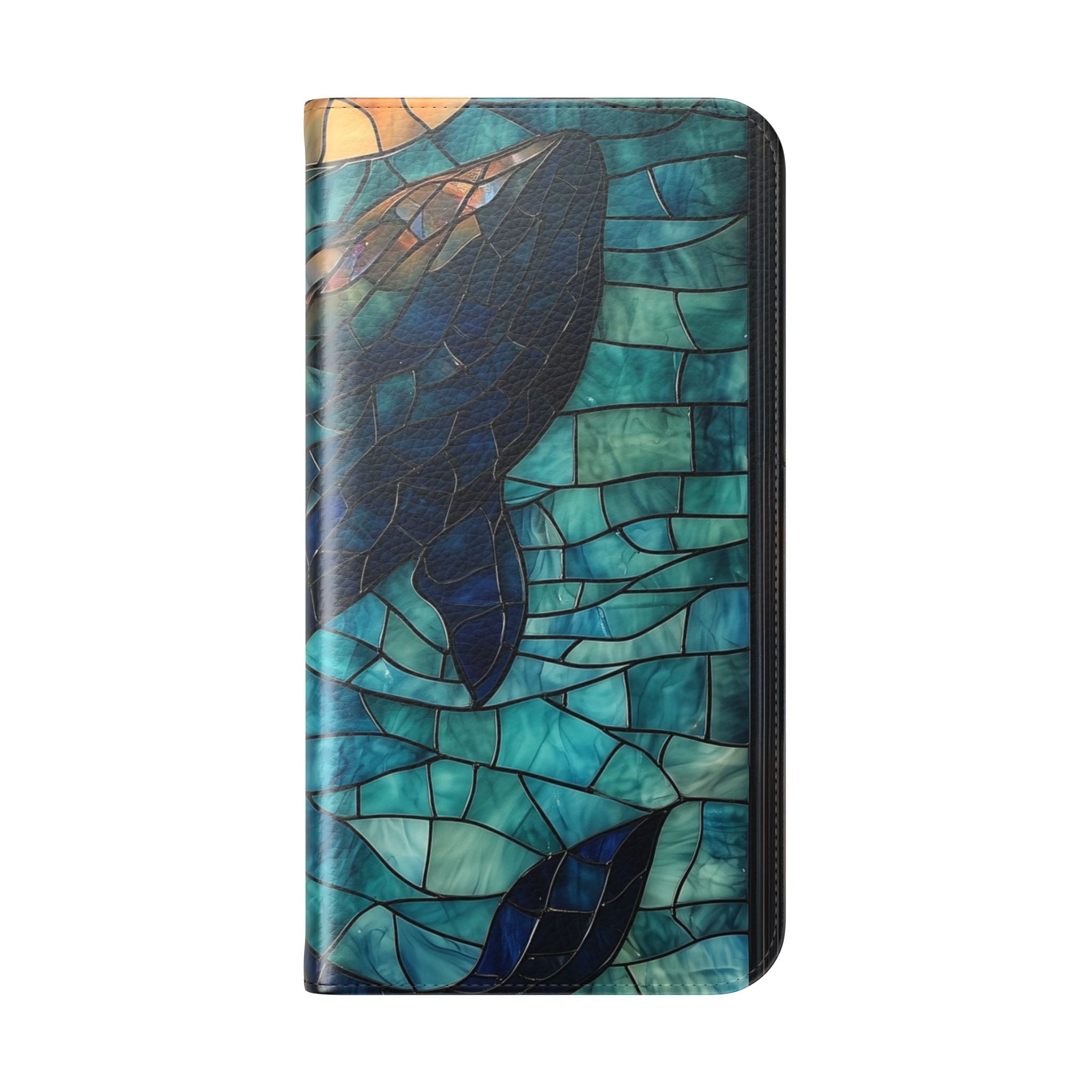 Blue Whale Mosaic - iPhone 16 Max Case - Wallet