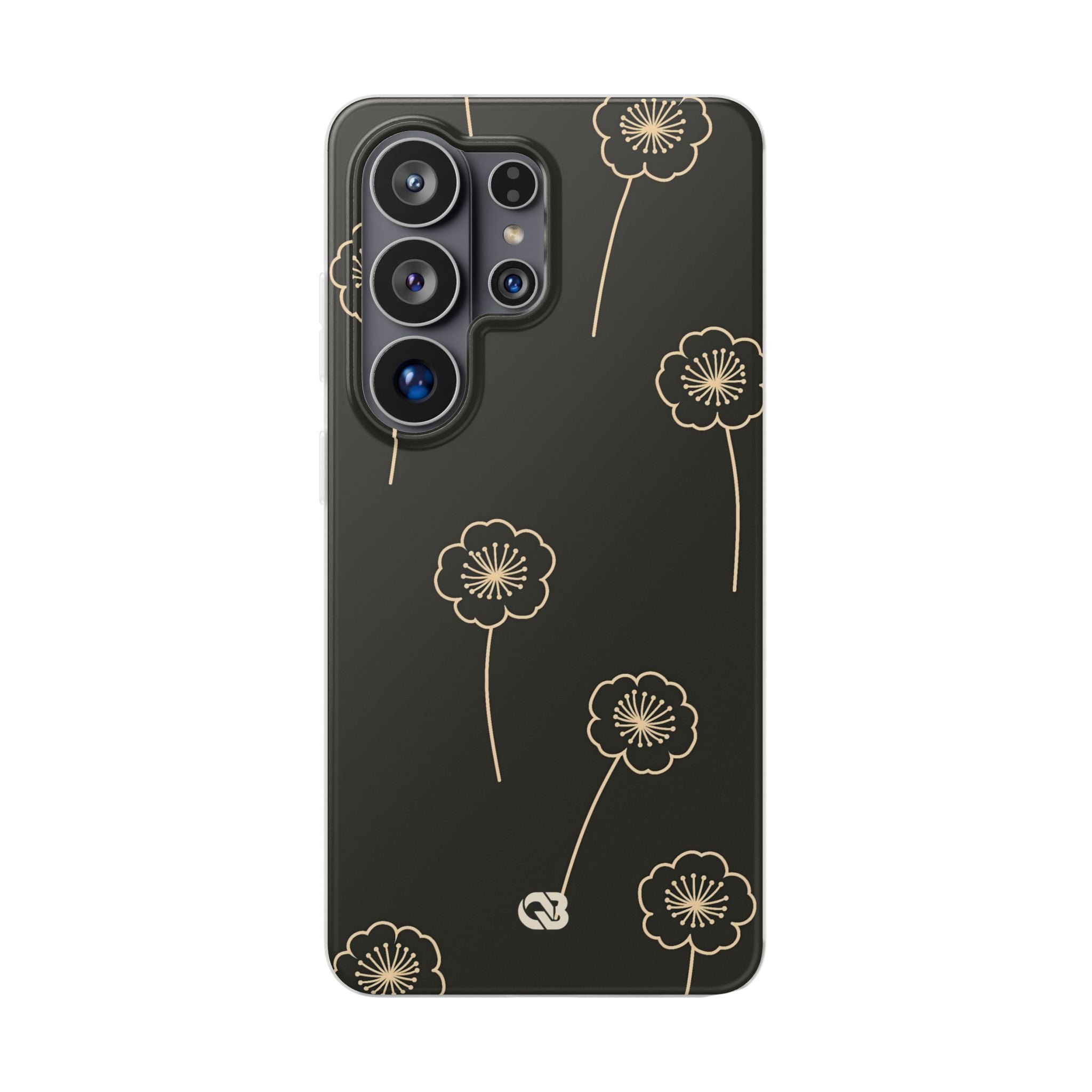 Black Lite Phone Case for Samsung - Obsidian Sand Petals