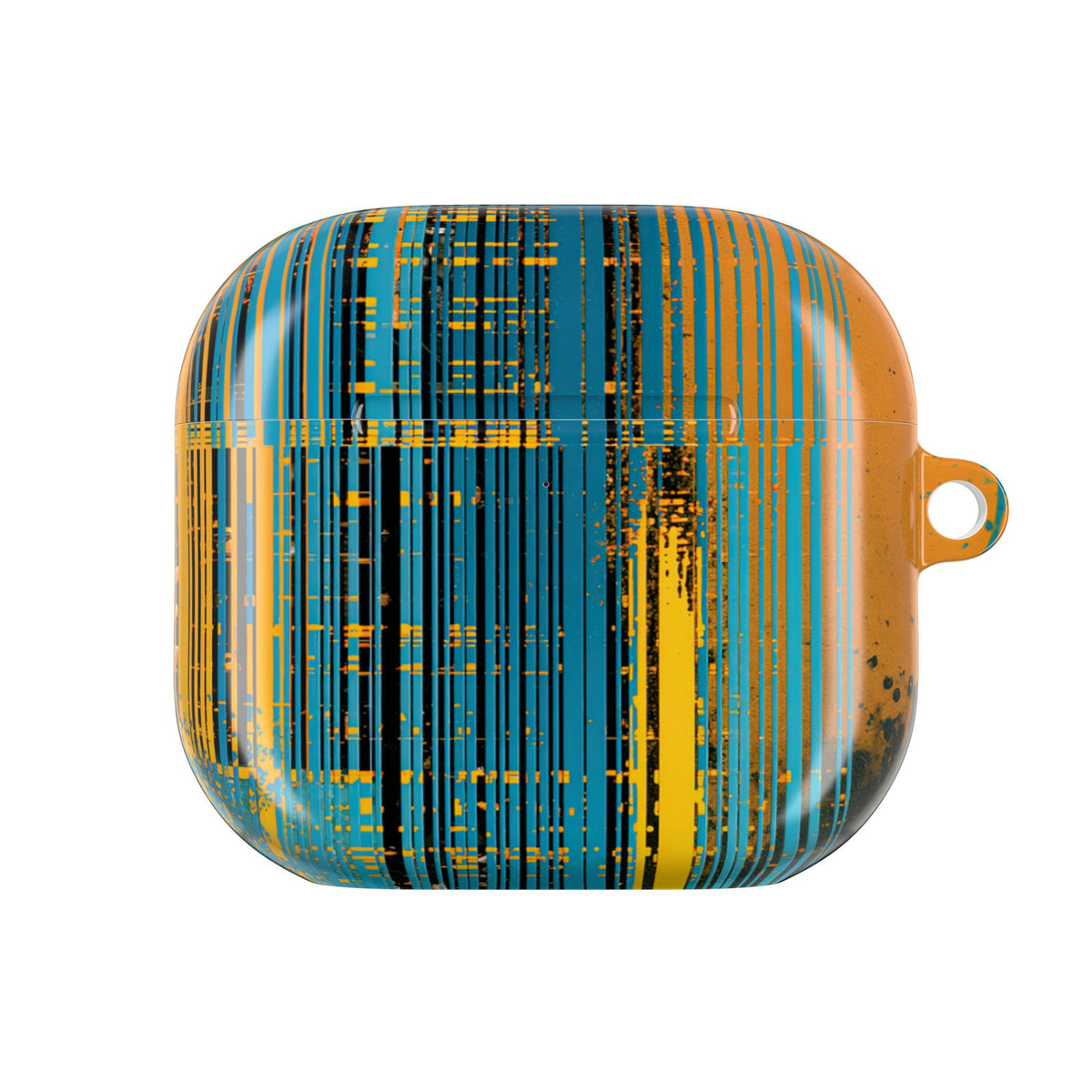 Cyber Glitch Stream · Hard Case for AirPods & AirPods Pro · Teal