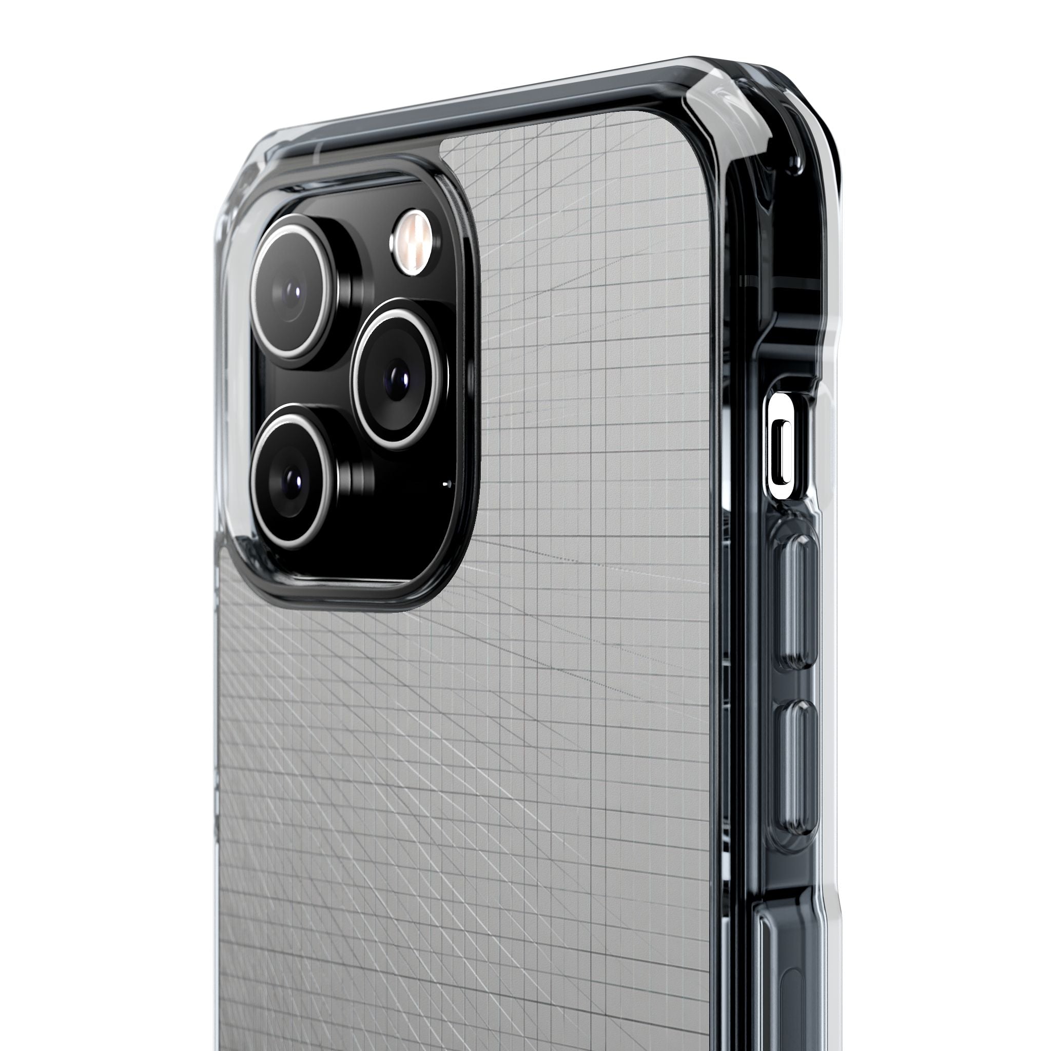 Grey Impact MagSafe Phone Case for iPhone - Chrome Mesh Warp