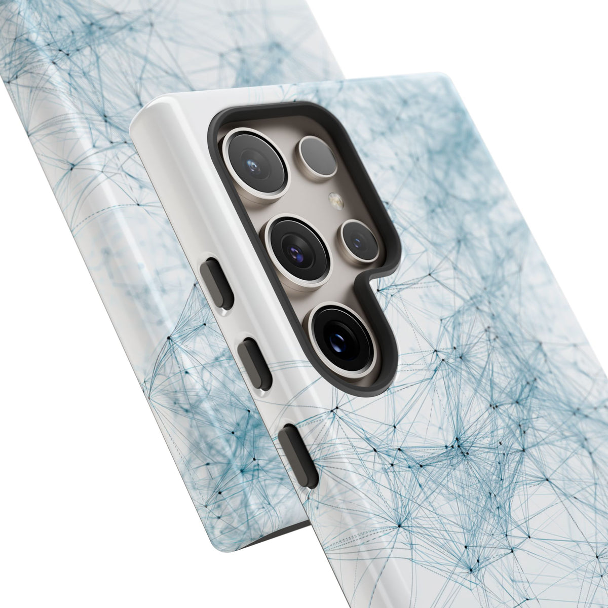 Blue Tough Phone Case for Samsung - Glacial Neural Web