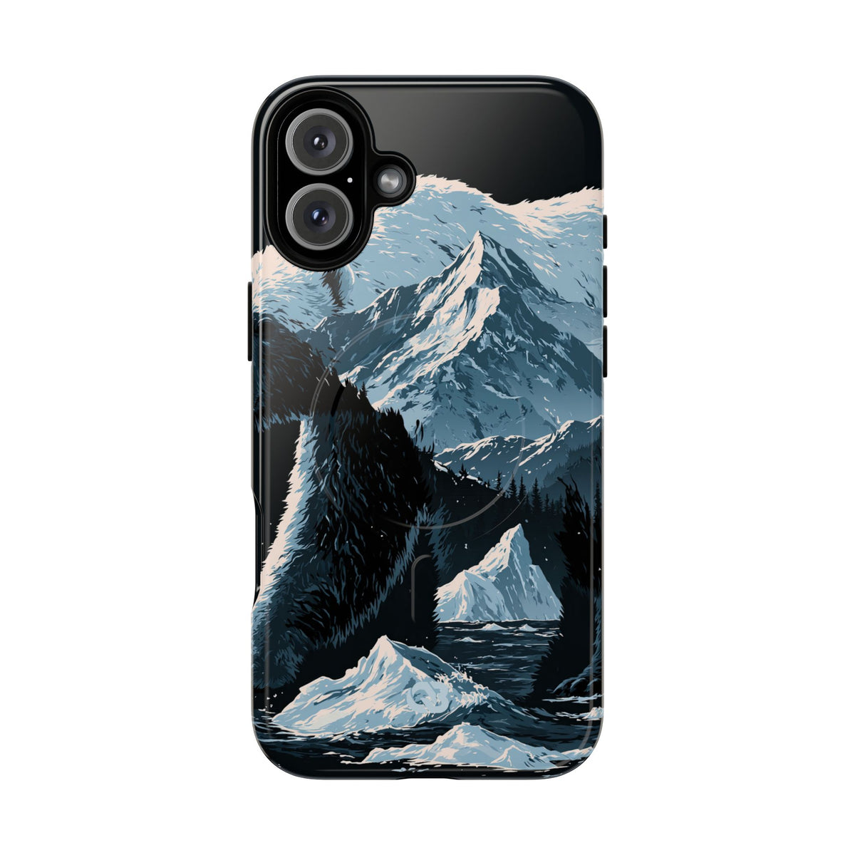 Nordic Arctic Bear · Tough 2.0 Magnetic Phone Case for iPhone · Black
