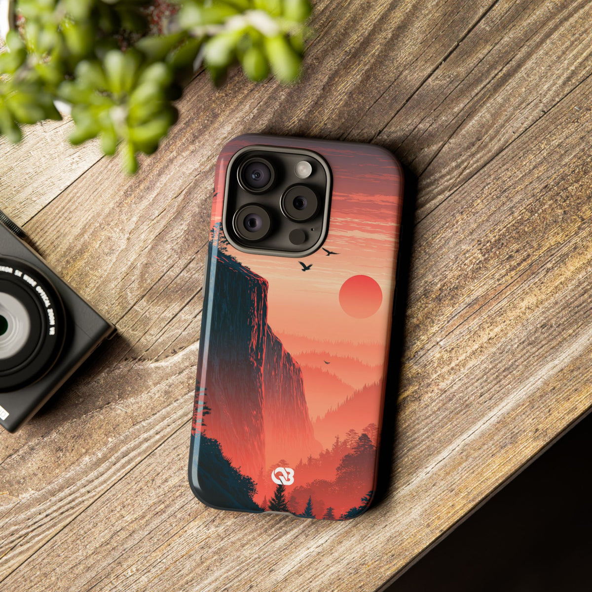 Orange Tough Phone Case for iPhone - Crimson Ridge Flight