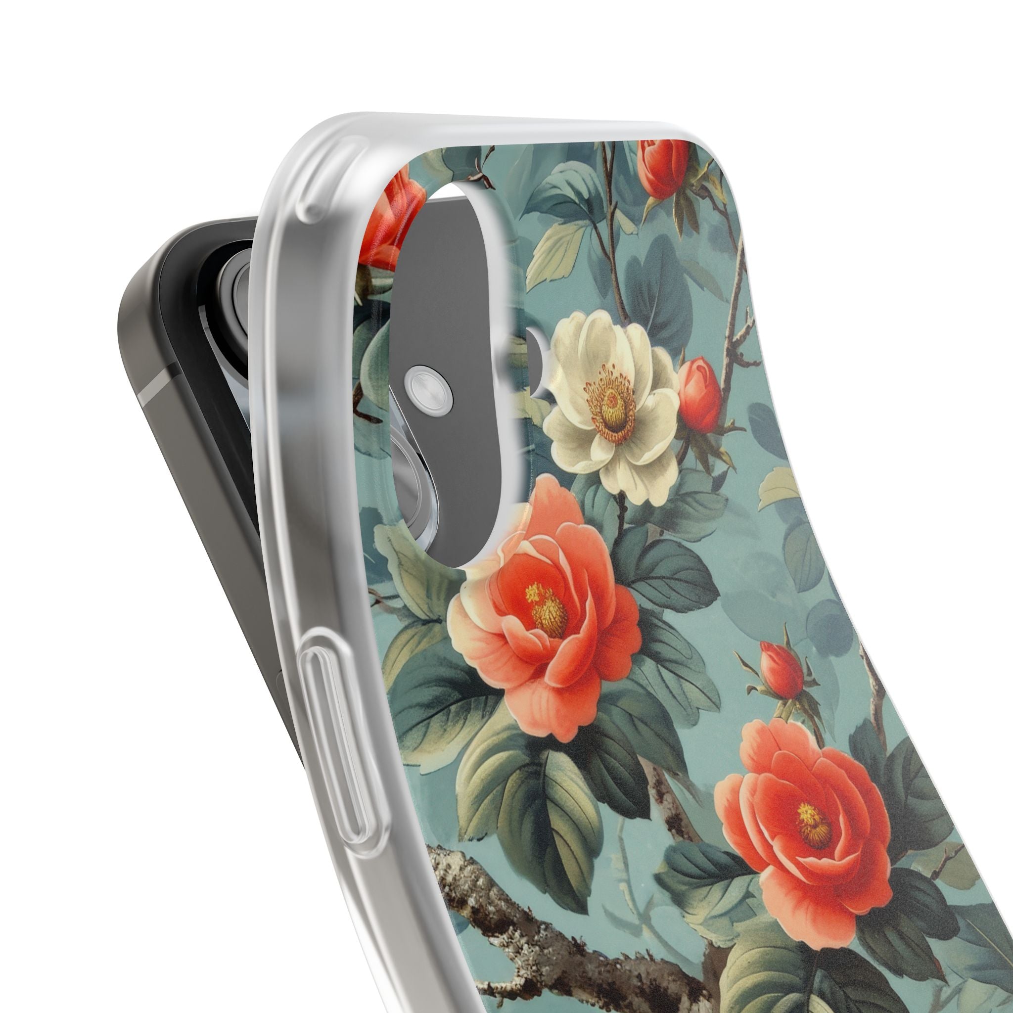 Coral Bloom iPhone 16 Case - Soft