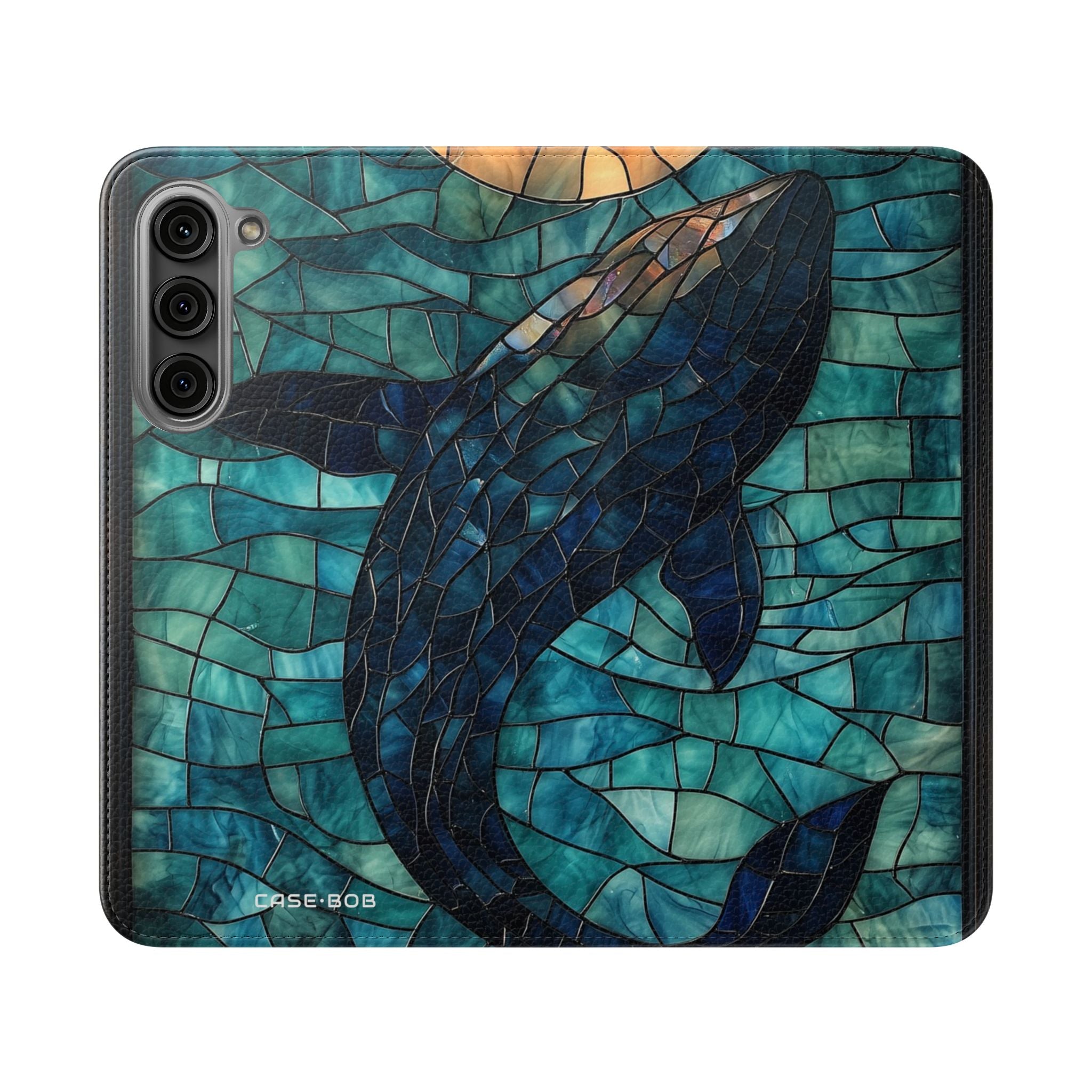 Blue Whale Mosaic - Samsung S23+ Case - Wallet