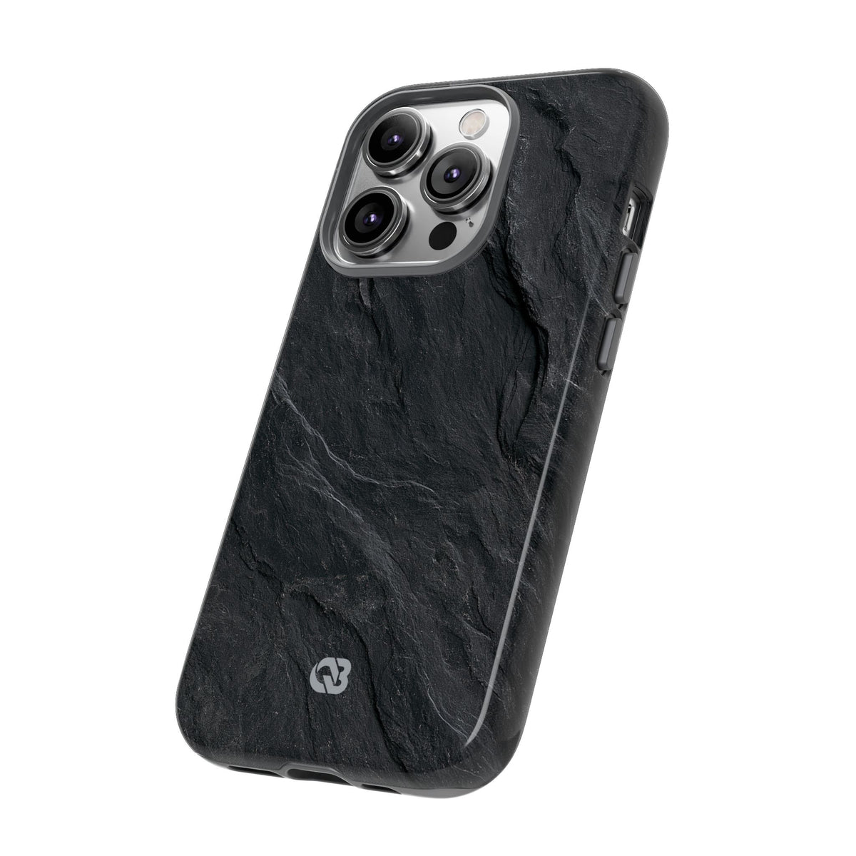 Black Tough Phone Case for iPhone - Midnight Slate Ridge