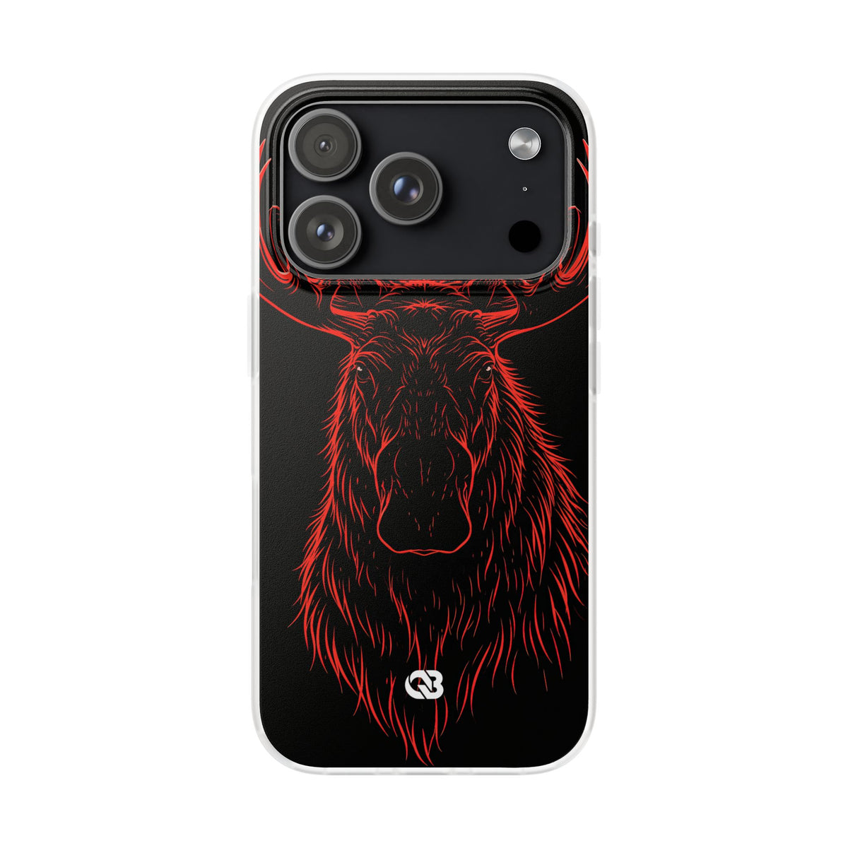 Nordic Moose Contour · Lite Phone Case for iPhone · Red