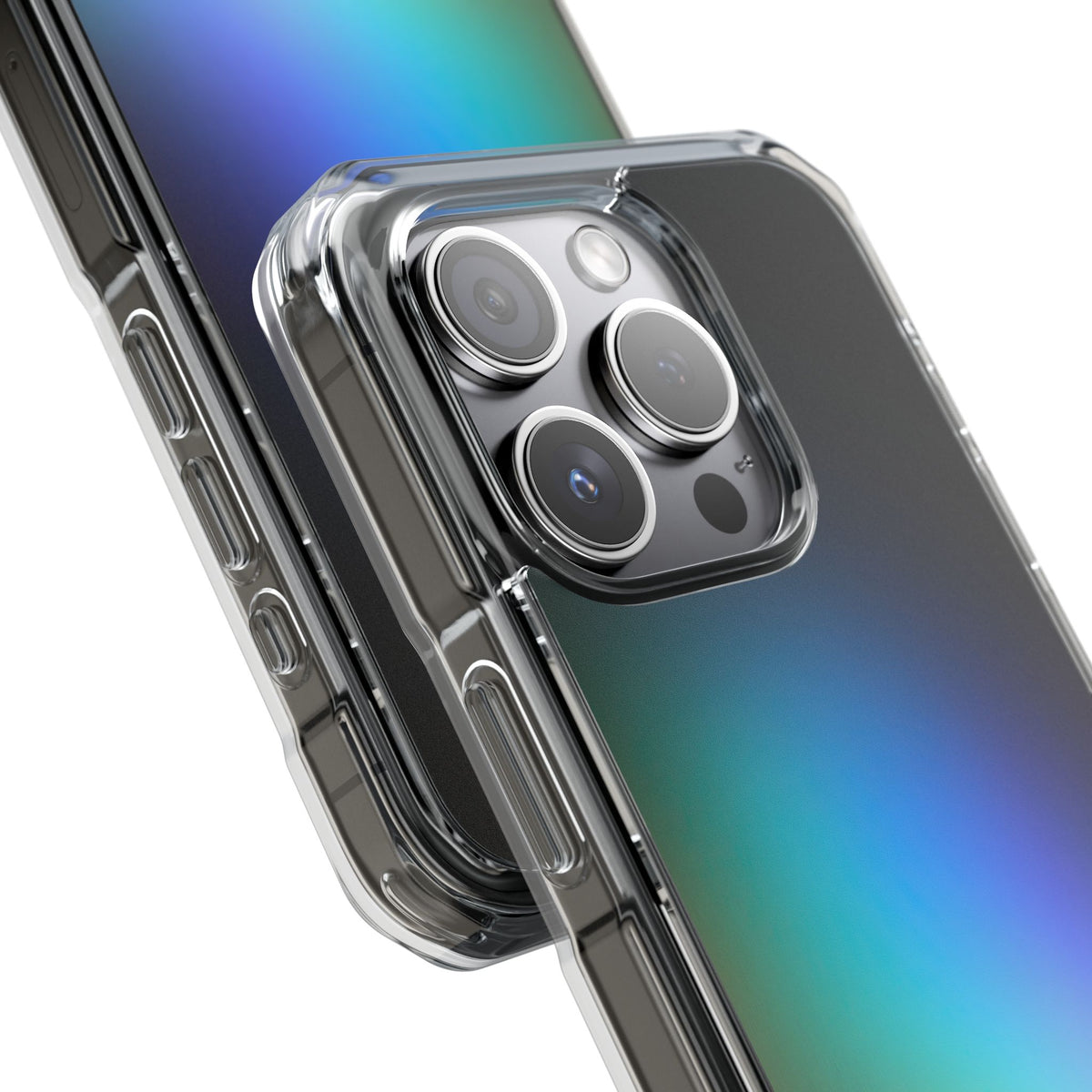 Black Impact MagSafe Phone Case for iPhone - Electric Prism Grain