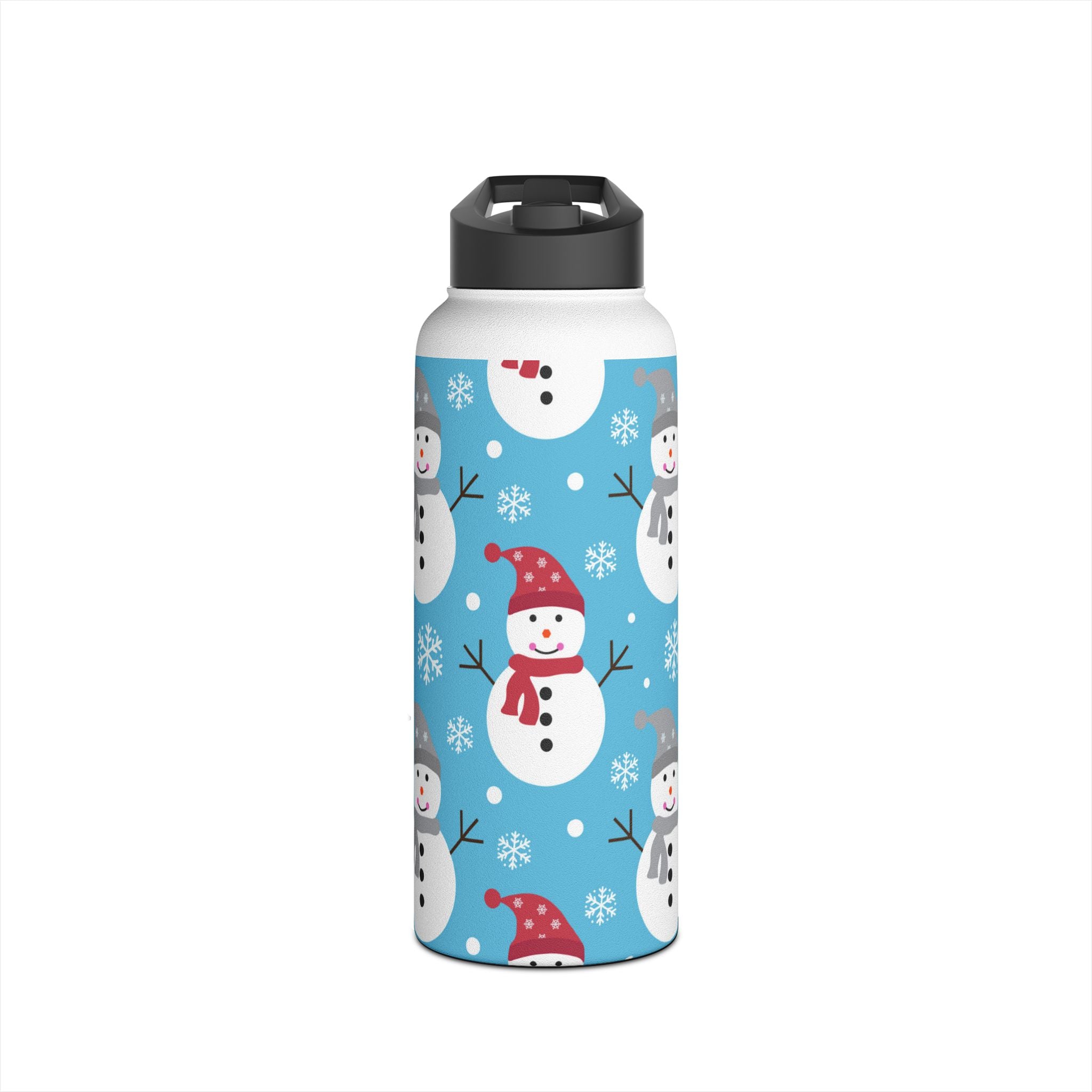 Snowman Glow - Stainless Steel Water Bottle