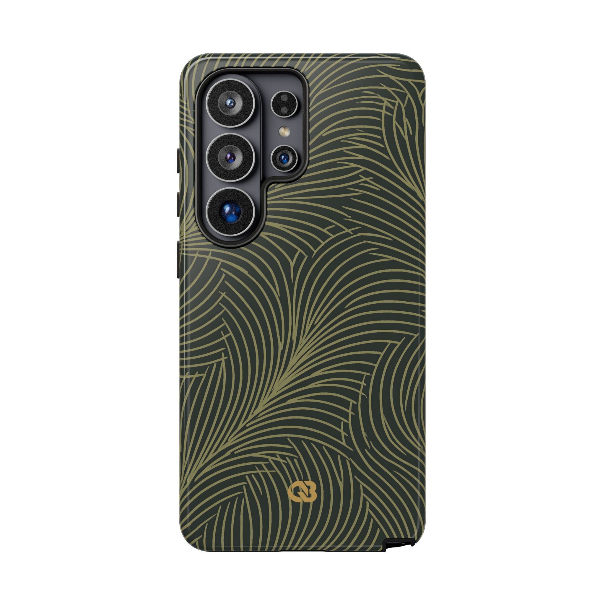 Green Tough Phone Case for Samsung - Dark Olive Plume