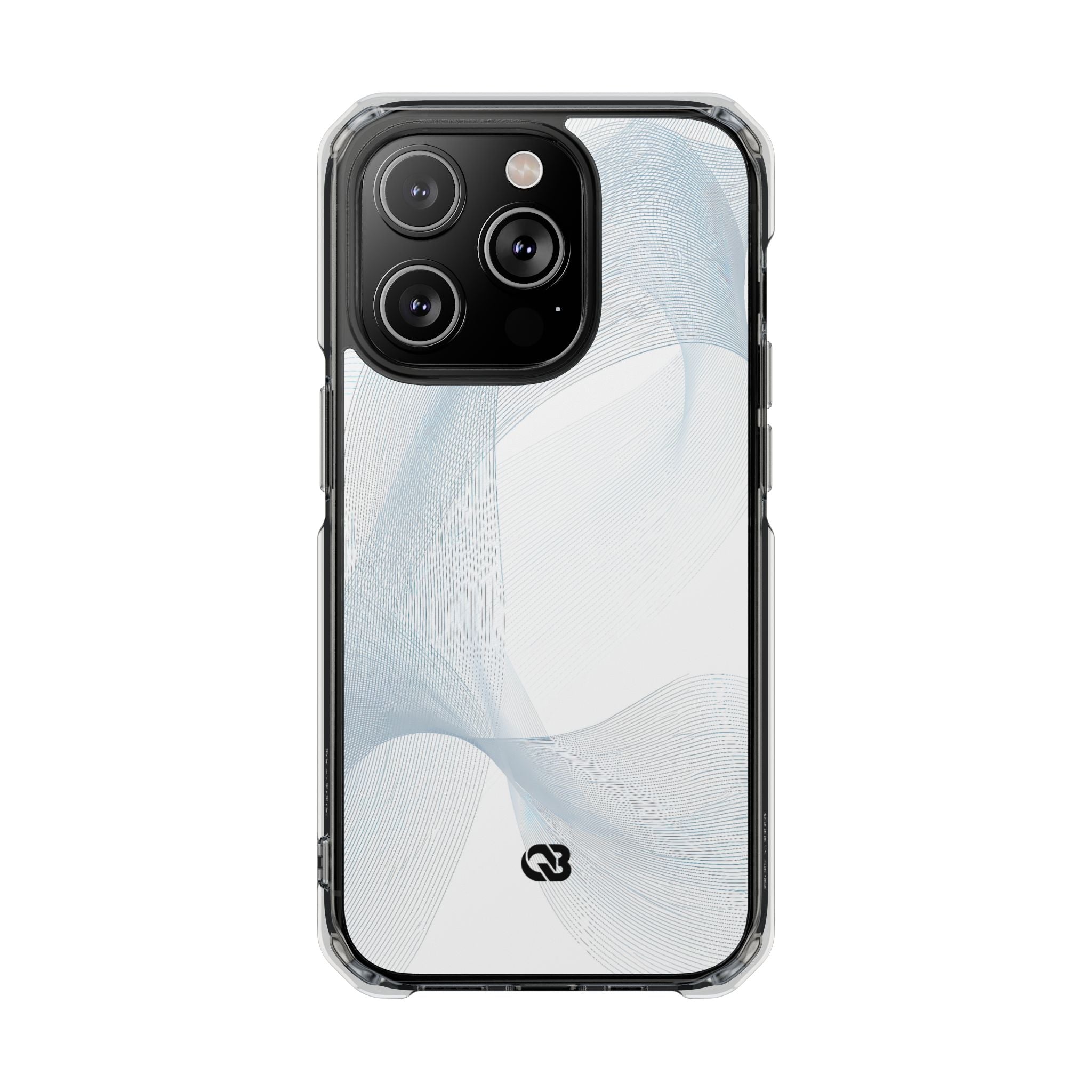 White Impact MagSafe Phone Case for iPhone - Arctic Line Current