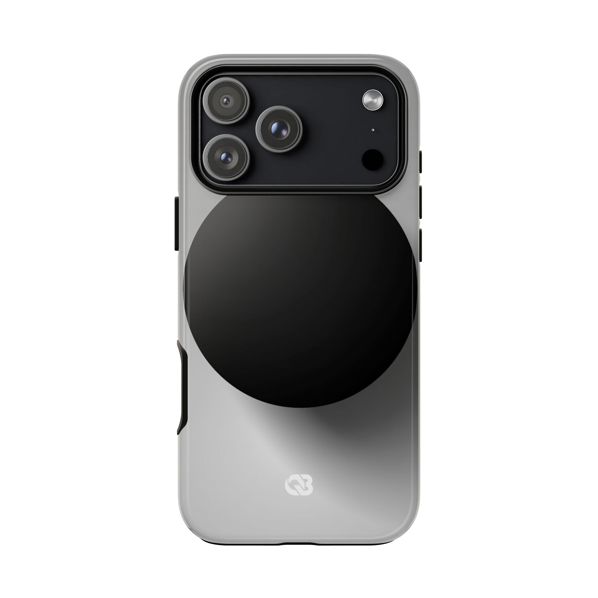 Grey Tough Phone Case for iPhone - Matte Onyx Sphere