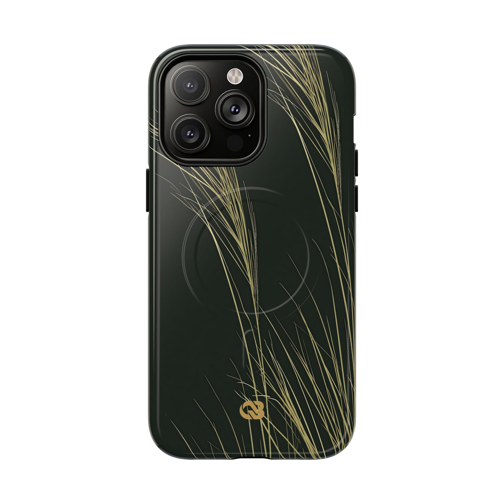Green Tough 2.0 Magsafe Phone Case for iPhone - Midnight Gilded Grass