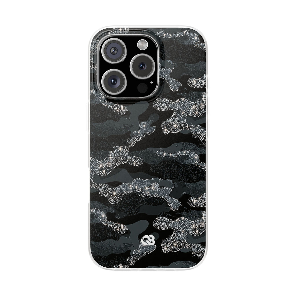 Glitter Shadow Camo · Lite Phone Case for iPhone · Black
