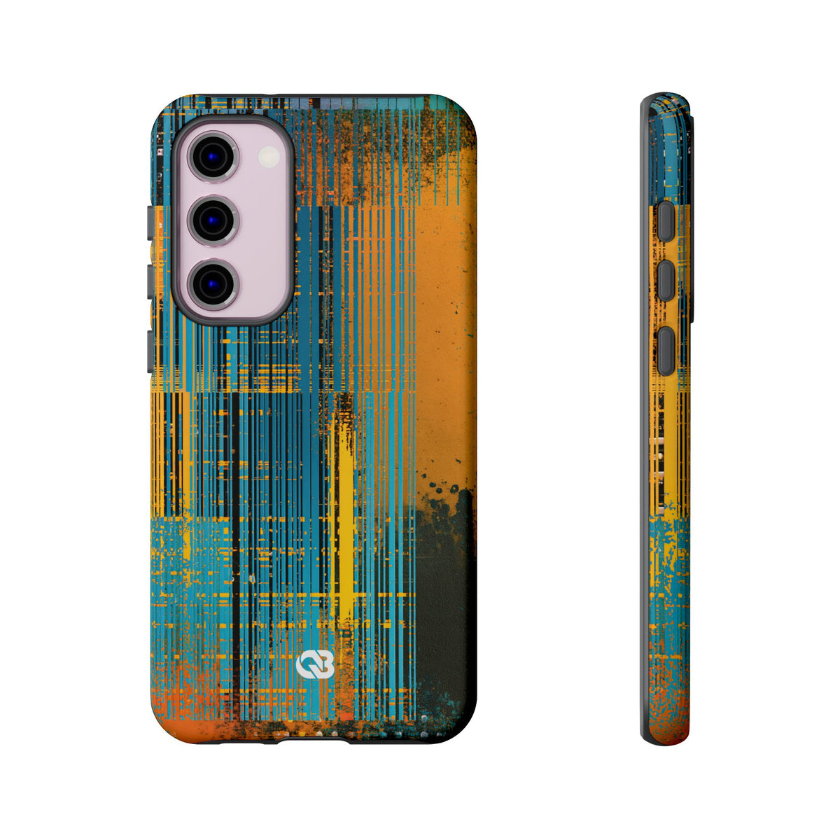 Cyber Glitch Stream · Tough Phone Case for Samsung · Teal