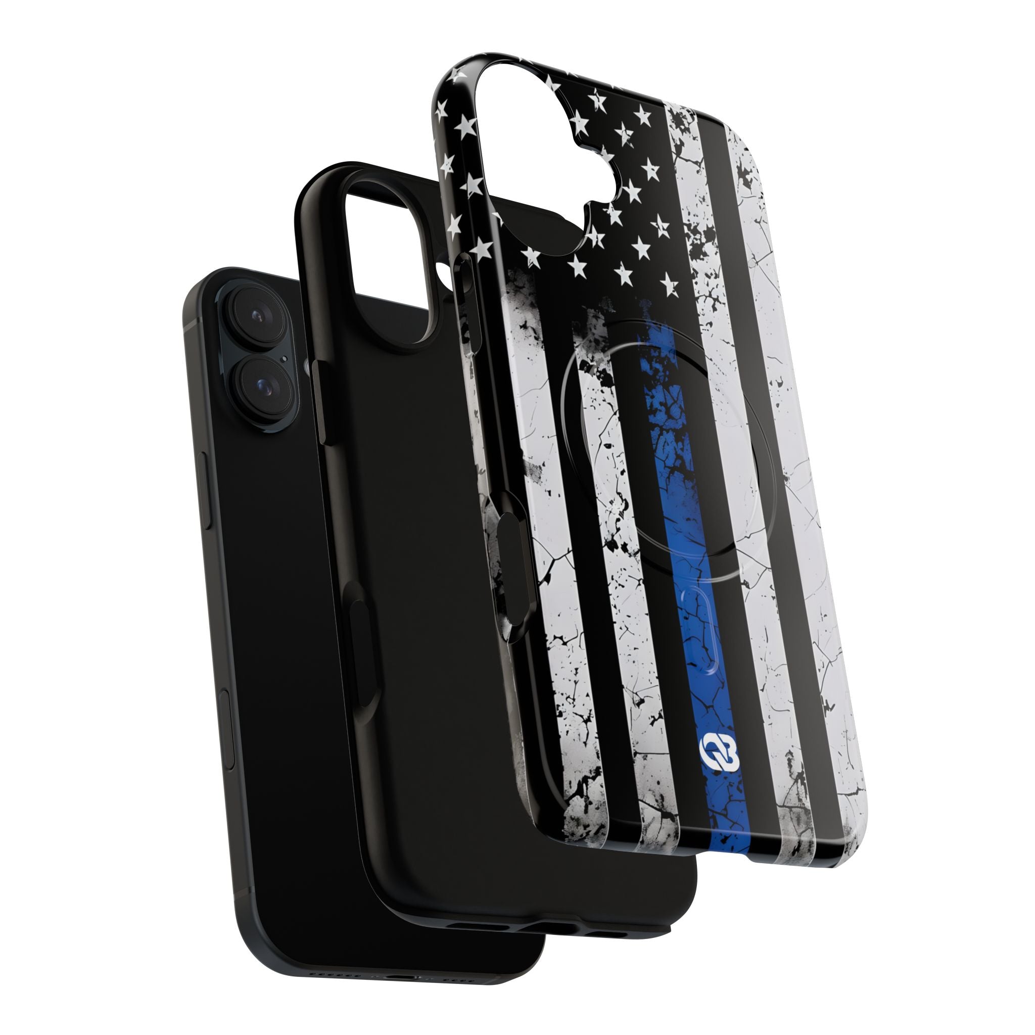 Gritty Cobalt Flag · Tough+ Phone Case for iPhone · Magsafe