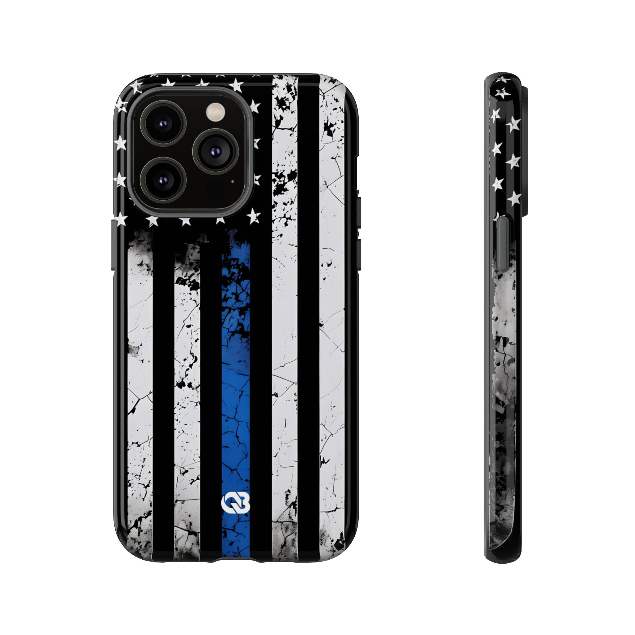 Gritty Cobalt Flag · Tough Phone Case for iPhone