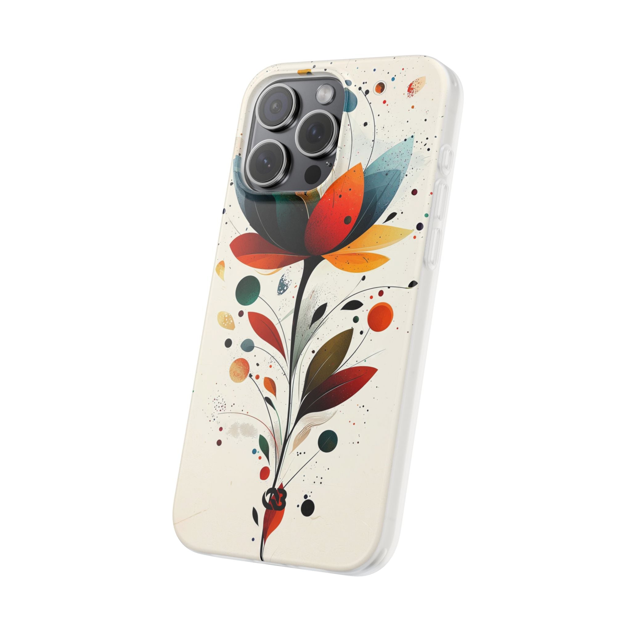 Burnt Petal Abstract · Soft Phone Case for iPhone