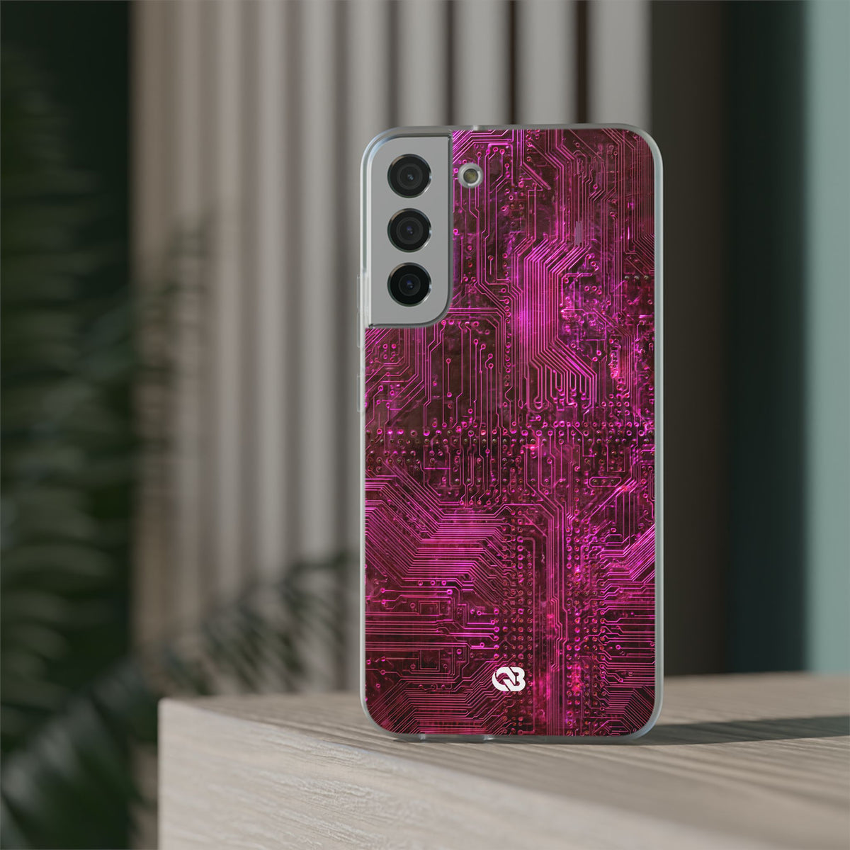 Magenta Circuit Trace · Lite Phone Case for Samsung · Pink