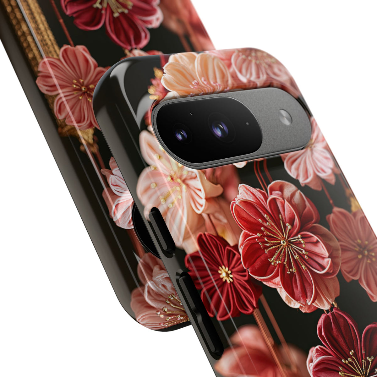 Silk Blossom Kanzashi · Tough Phone Case for Pixel · Pink