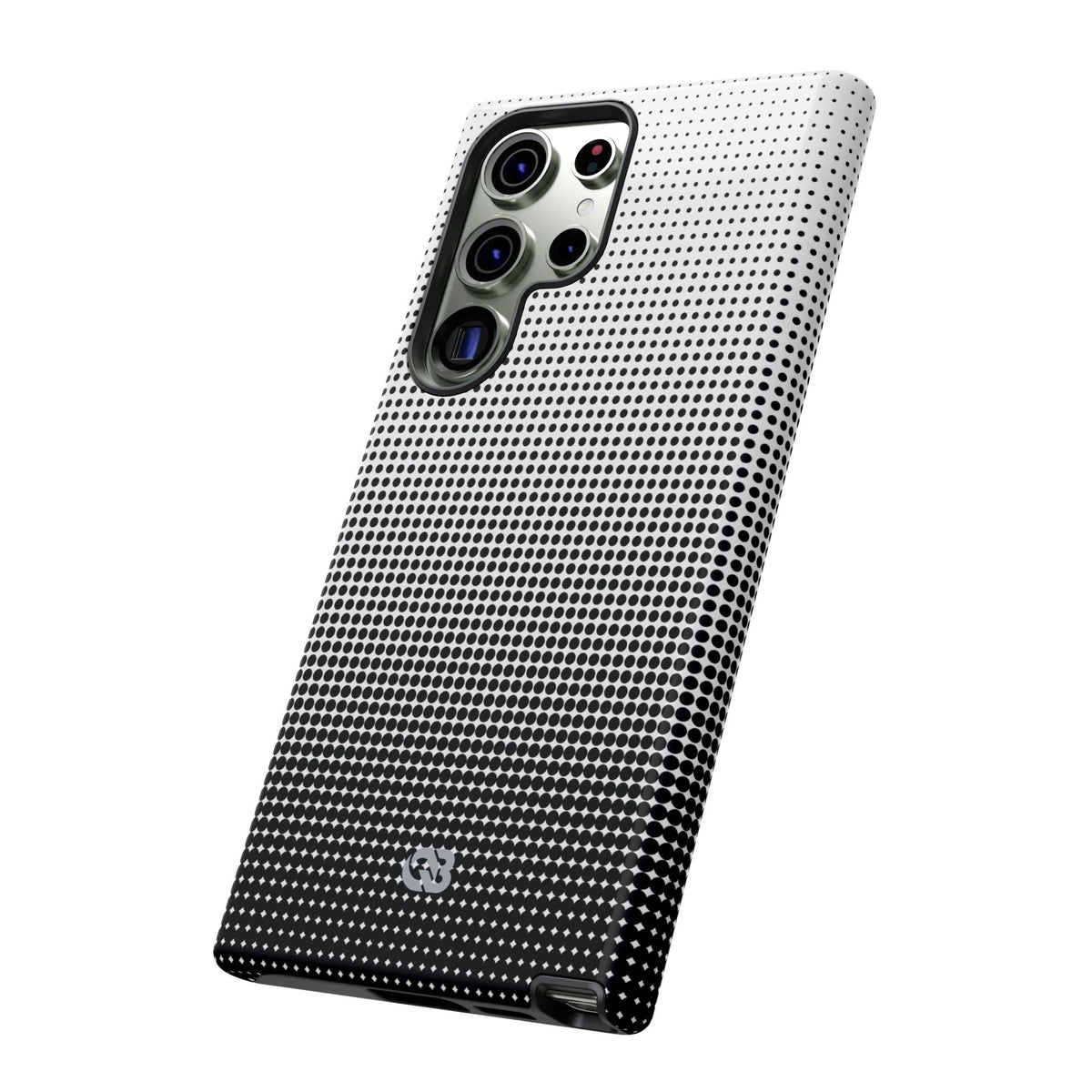 Black Tough Phone Case for Samsung - Obsidian Halftone Flux