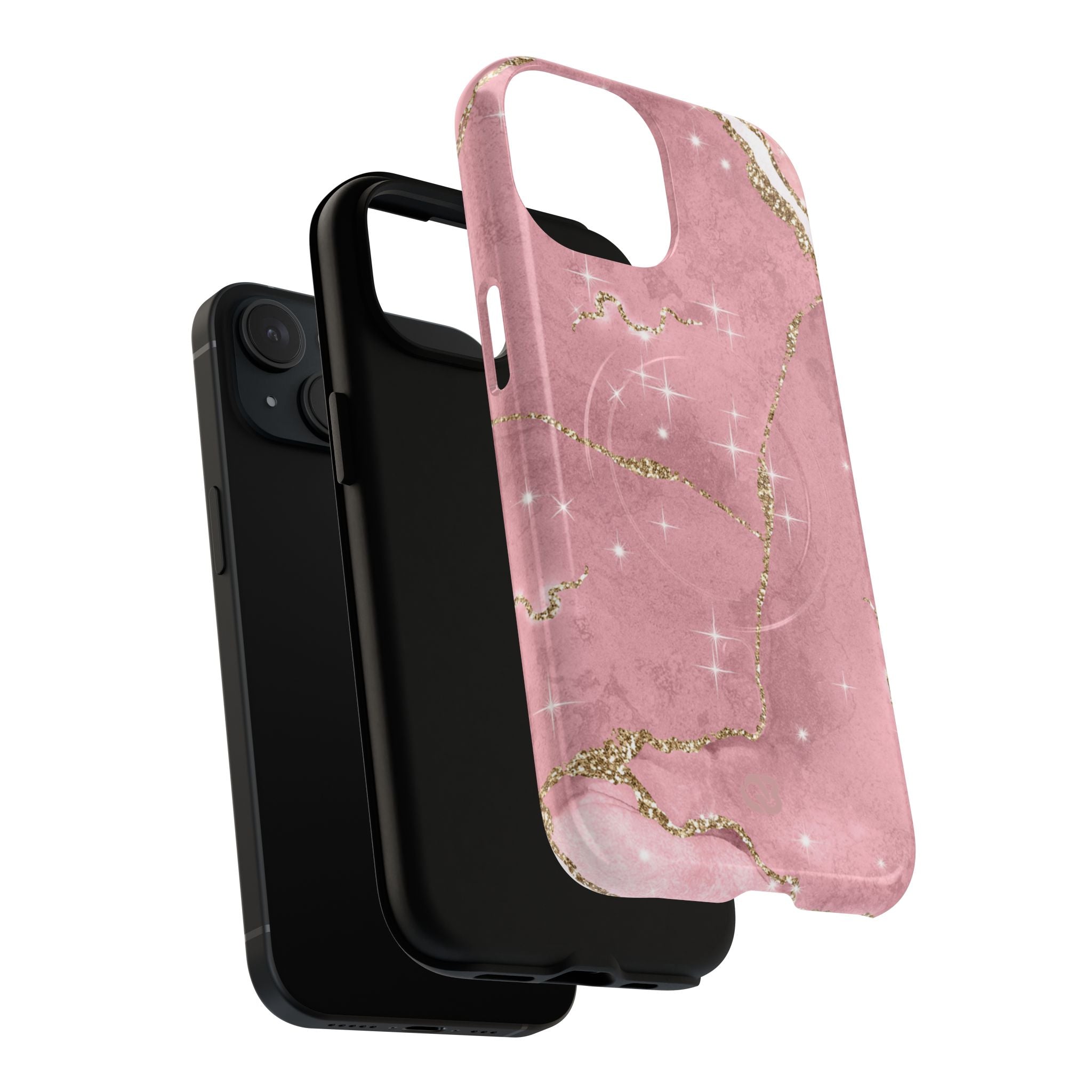 Rose Sparkle Marble · Tough+ Coque de téléphone pour iPhone · Magsafe
